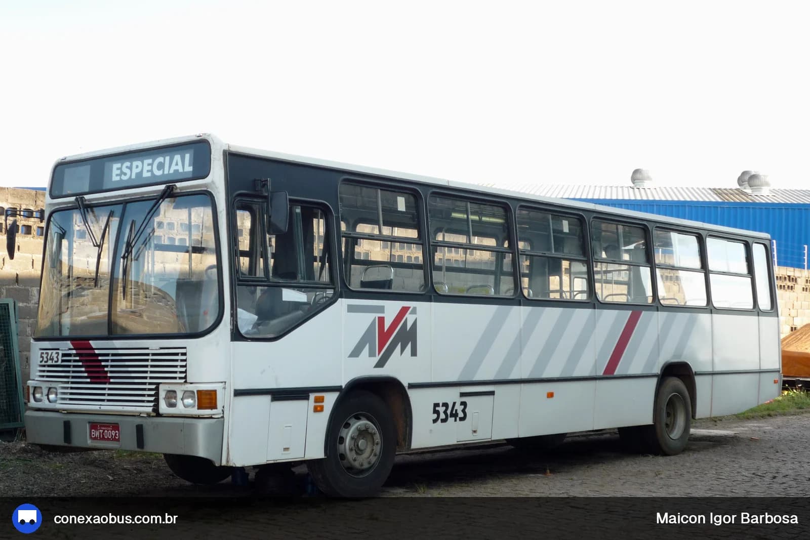 Ônibus Marcopolo Torino 1989, da AVM - Auto Viação Marchiori, prefixo 5343, em Piracicaba-SP
