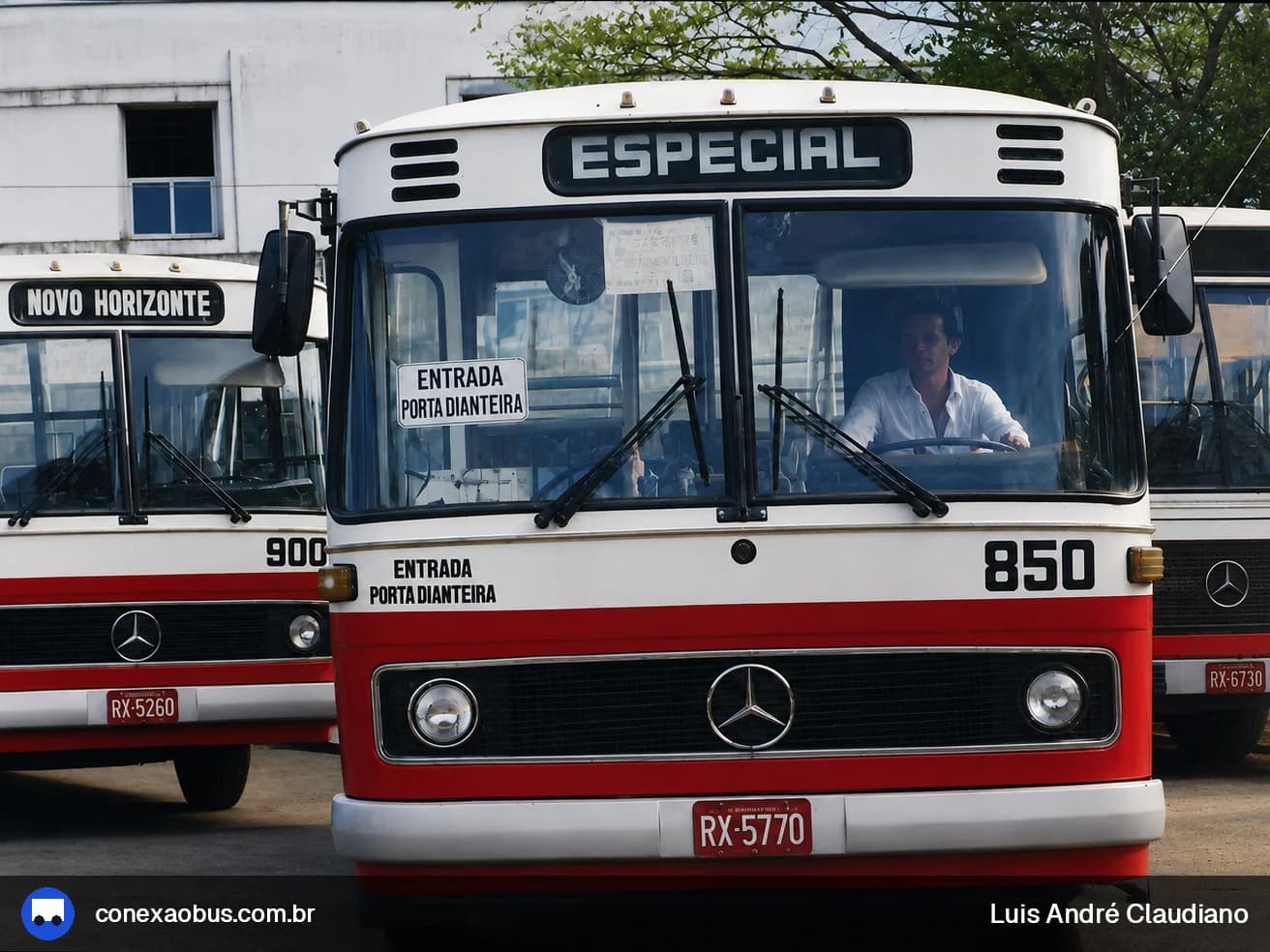 Ônibus Mercedes-Benz O-364, da EAOP - Empresa de Auto Ônibus Paulicéia, prefixo 850, em Piracicaba-SP