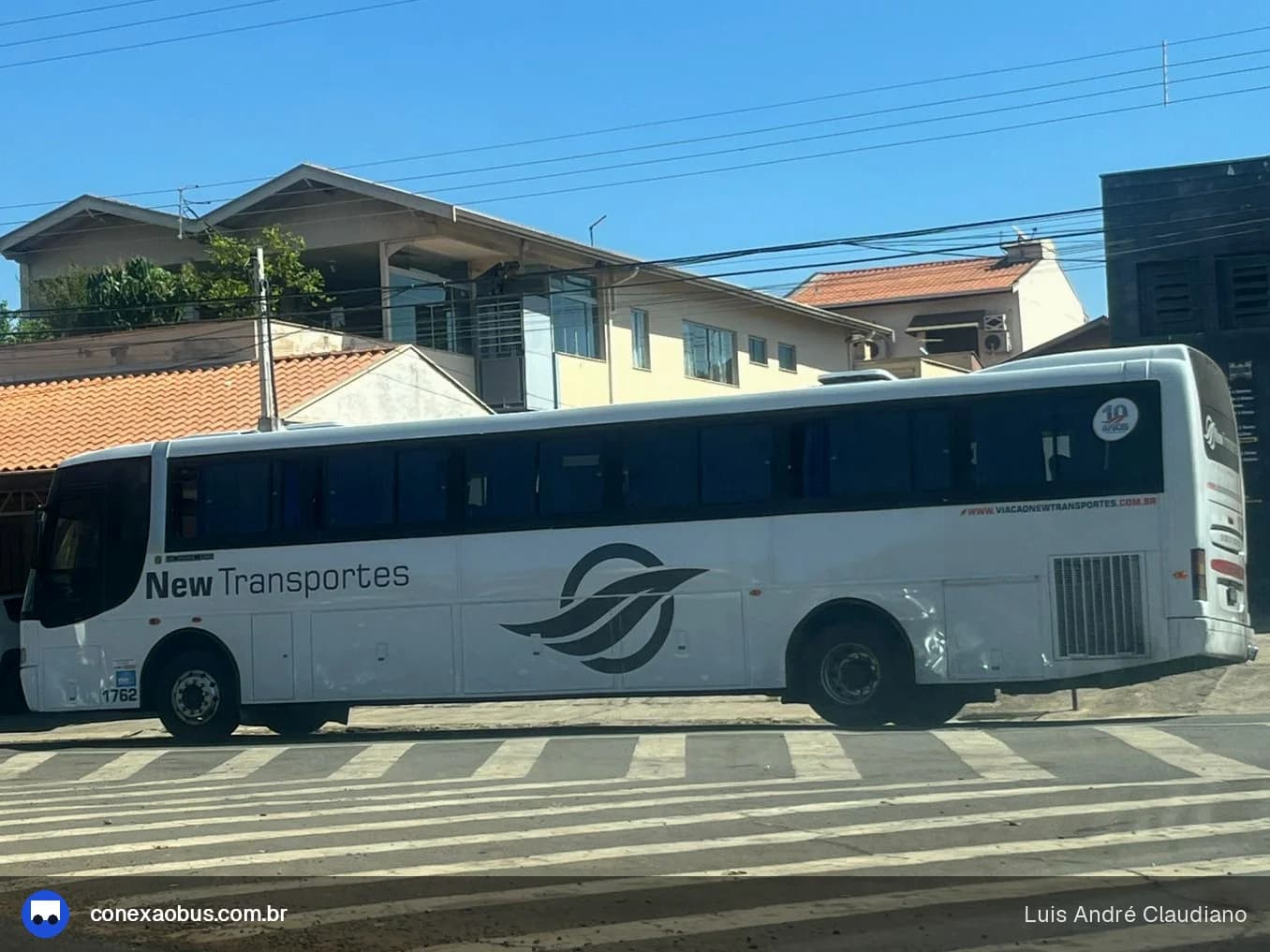 Ônibus Busscar El Buss 340, da New Transportes, prefixo 1762, em Piracicaba-SP