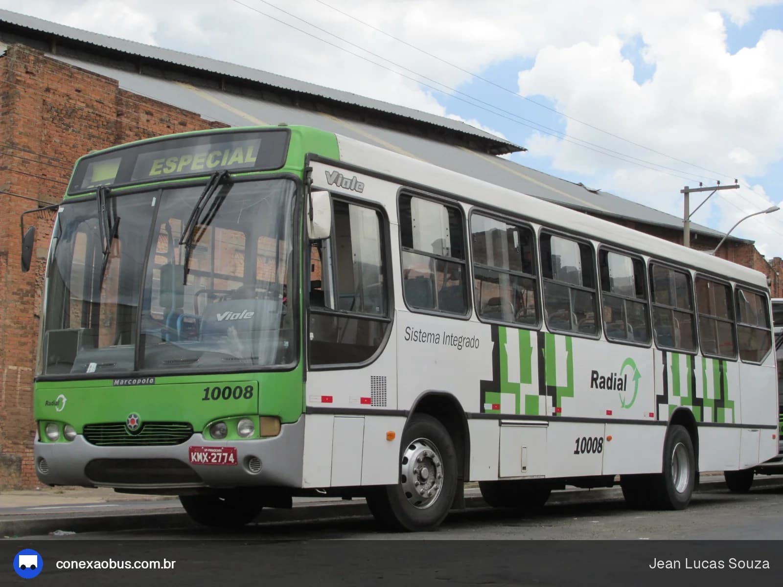 Ônibus Marcopolo Viale, da Sigma Transportes Coletivos, prefixo 10008, em Piracicaba-SP