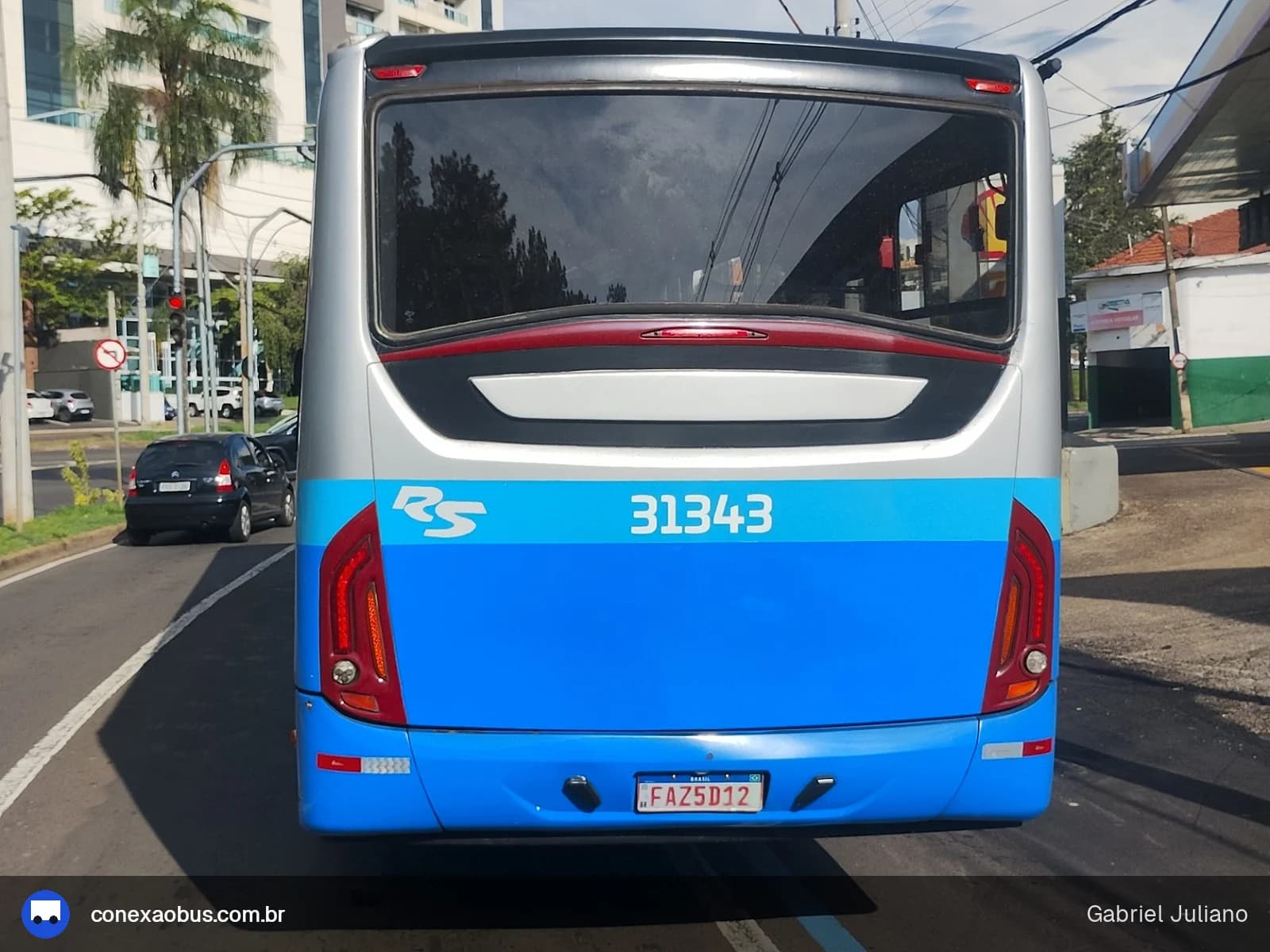 Ônibus Marcopolo Torino 2014, da Rápido Sumaré | Pira Mobilidade, prefixo 31343, em Piracicaba-SP