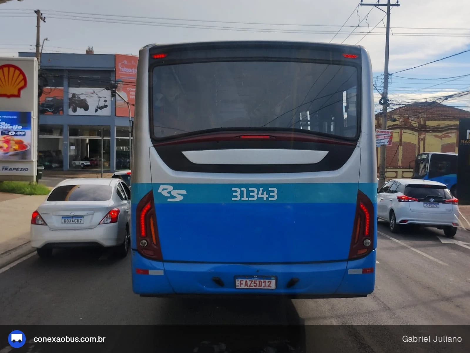 Ônibus Marcopolo Torino 2014, da Rápido Sumaré | Pira Mobilidade, prefixo 31343, em Piracicaba-SP