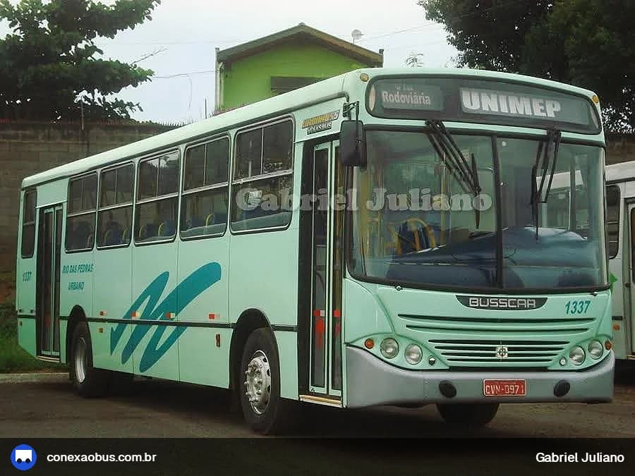 Ônibus Busscar Urbanuss, da VINCO - Viação Noivacolinense, prefixo 1337, em Piracicaba-SP
