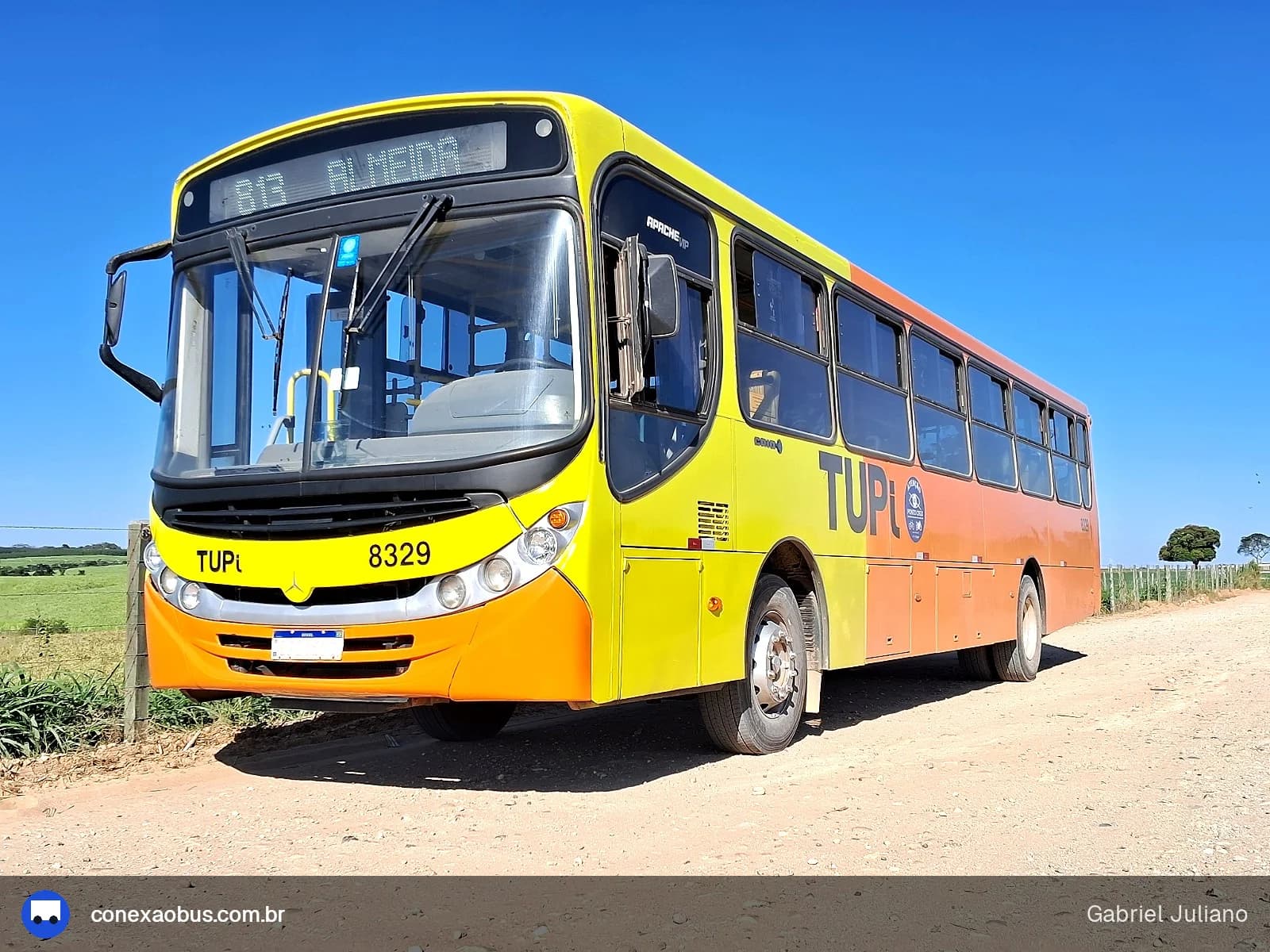 Ônibus CAIO Apache Vip II, da TUPi | Transporte Urbano Piracicaba, prefixo 8329, em Piracicaba-SP