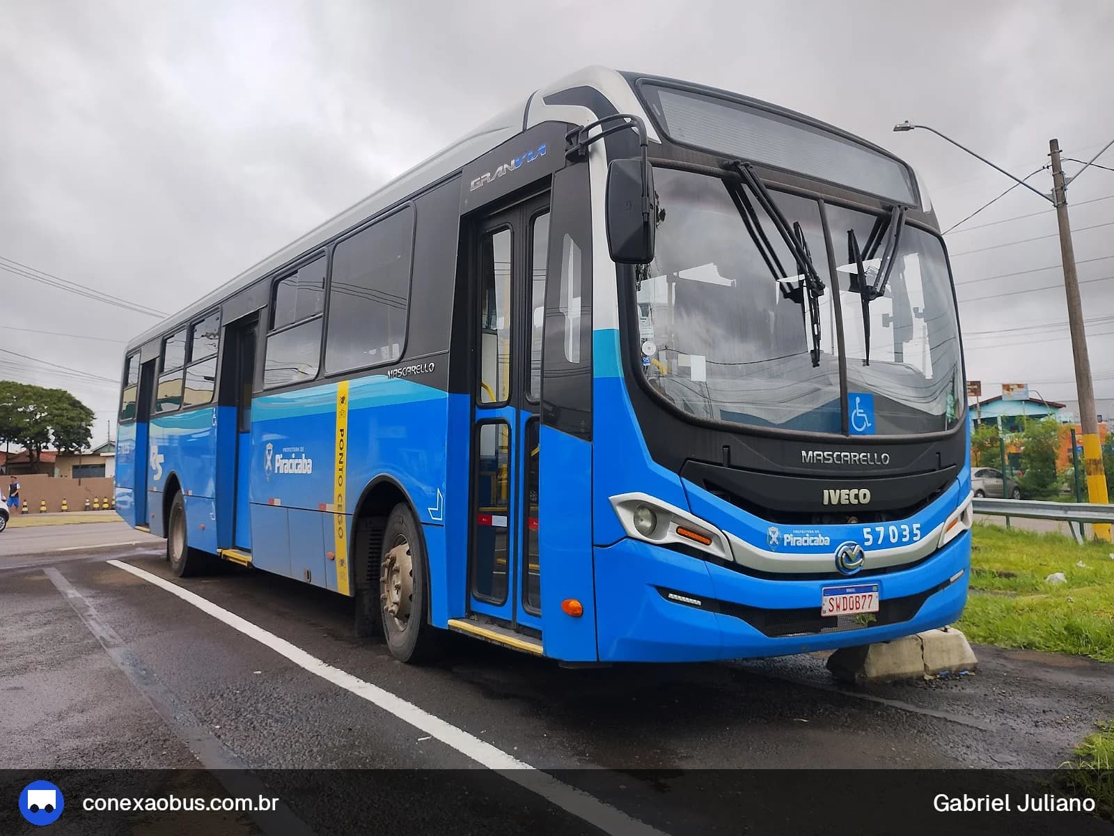 Ônibus Mascarello GRAN Via 2023, da Rápido Sumaré | Pira Mobilidade, prefixo 57035, em Piracicaba-SP