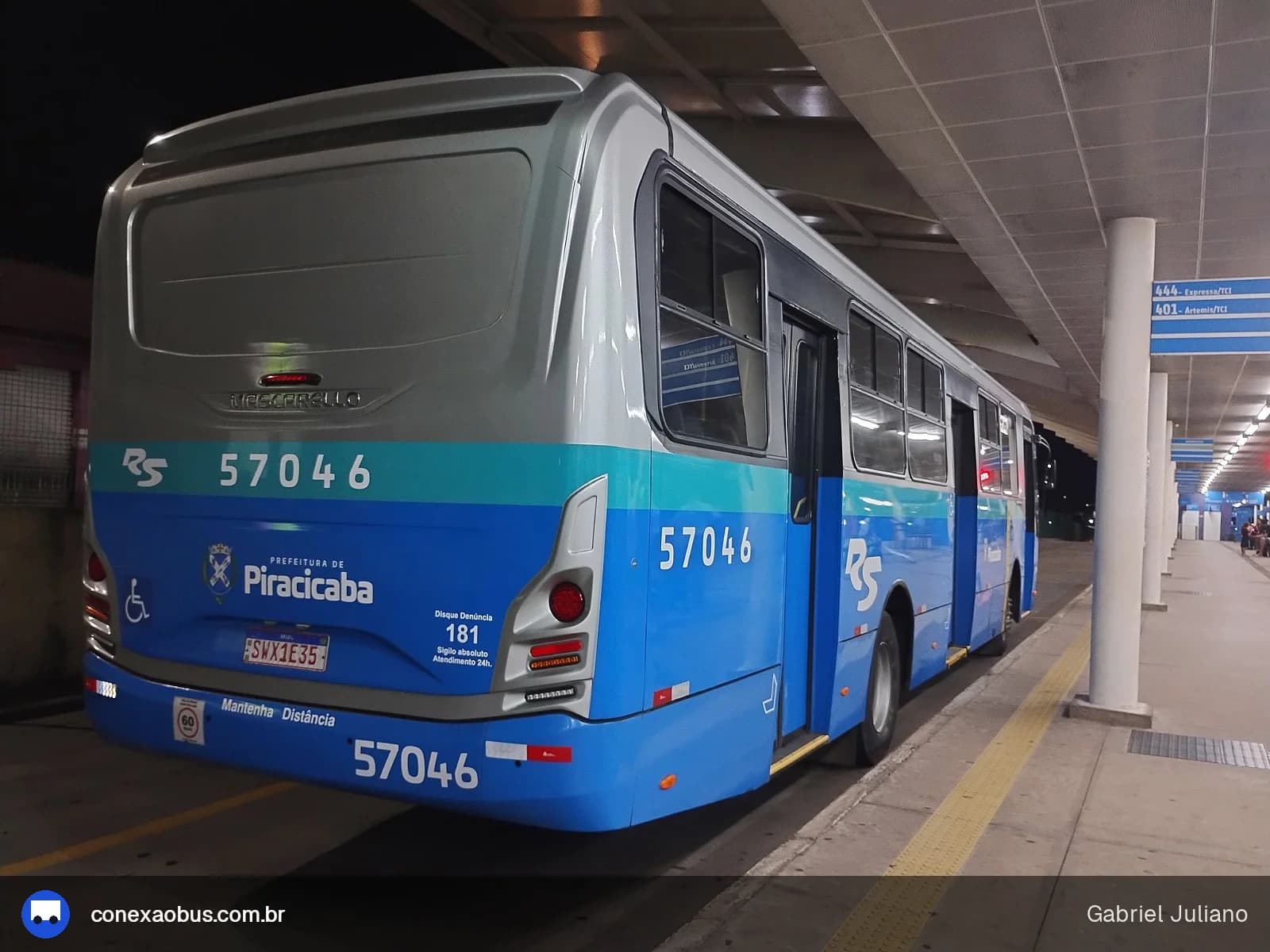 Ônibus Mascarello GRAN Via 2023, da Rápido Sumaré | Pira Mobilidade, prefixo 57046, em Piracicaba-SP