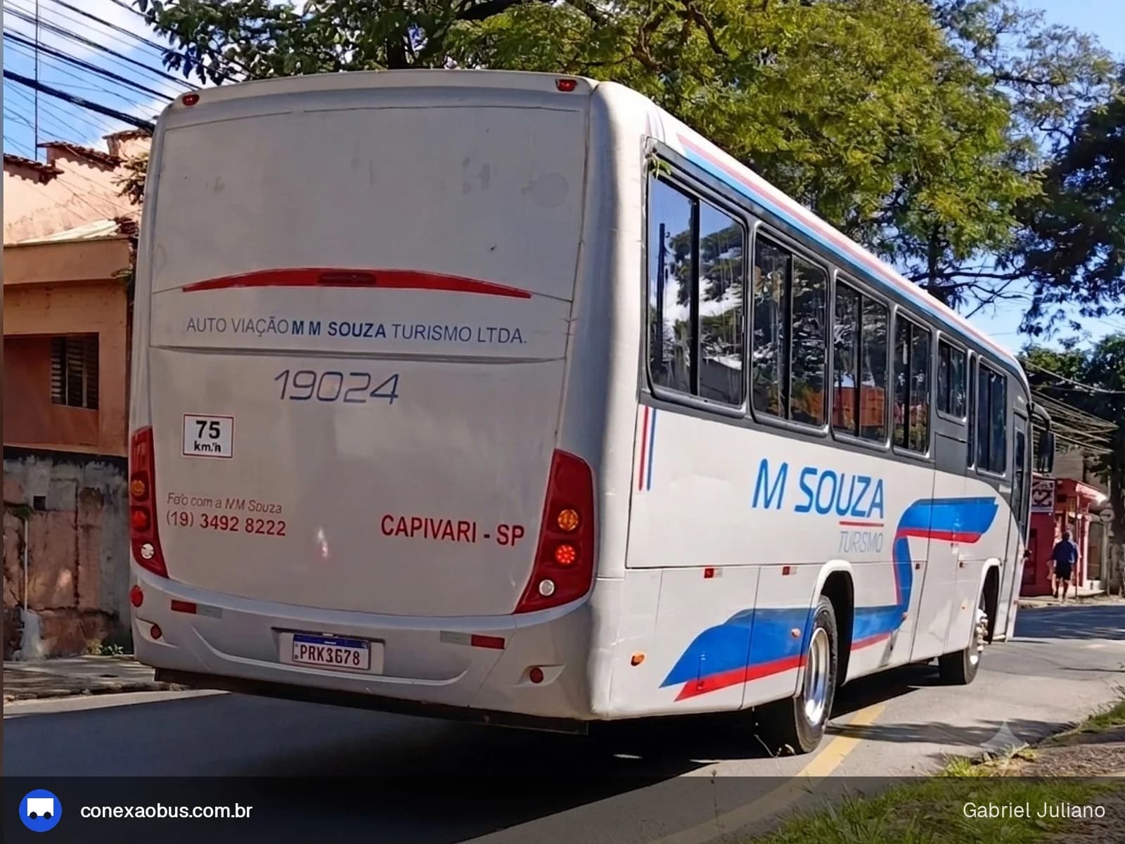 Ônibus Marcopolo IDEALE 2015, da Auto Viação MM SOUZA Turismo, prefixo 19024, em Piracicaba-SP