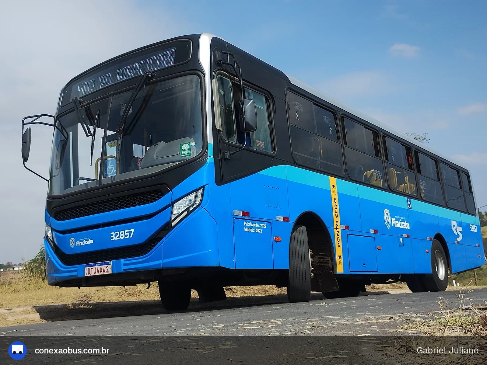 Ônibus CAIO Apache Vip V, da Rápido Sumaré | Pira Mobilidade, prefixo 32857, em Piracicaba-SP