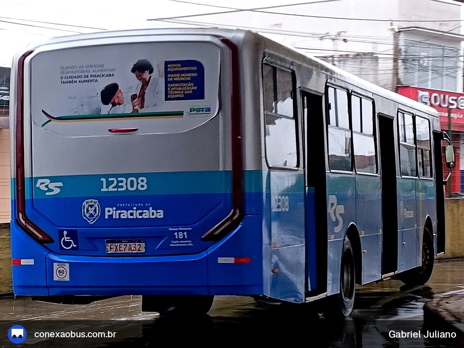 Ônibus CAIO Apache Vip V, da Rápido Sumaré | Pira Mobilidade, prefixo 12308, em Piracicaba-SP