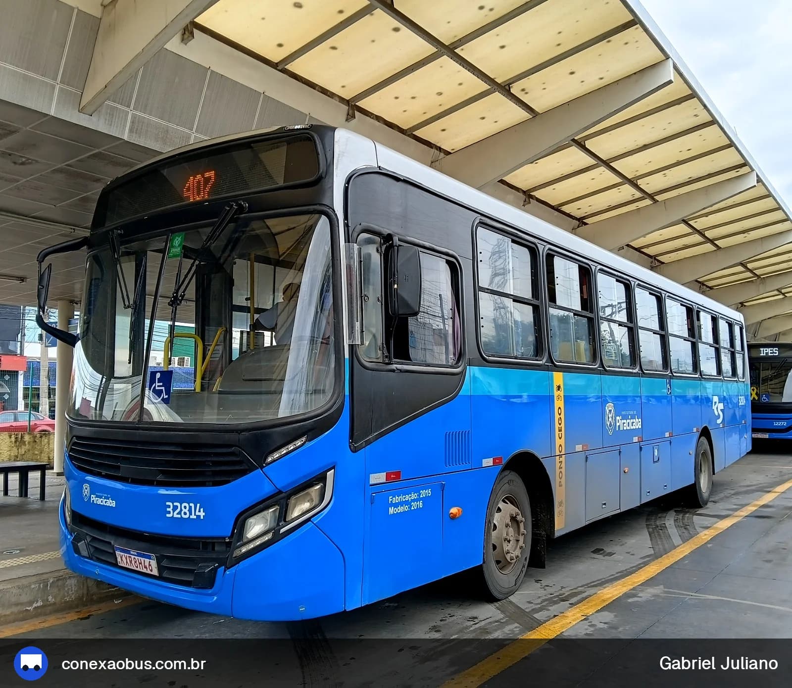 Ônibus CAIO Apache Vip IV, da Rápido Sumaré | Pira Mobilidade, prefixo 32814, em Piracicaba-SP