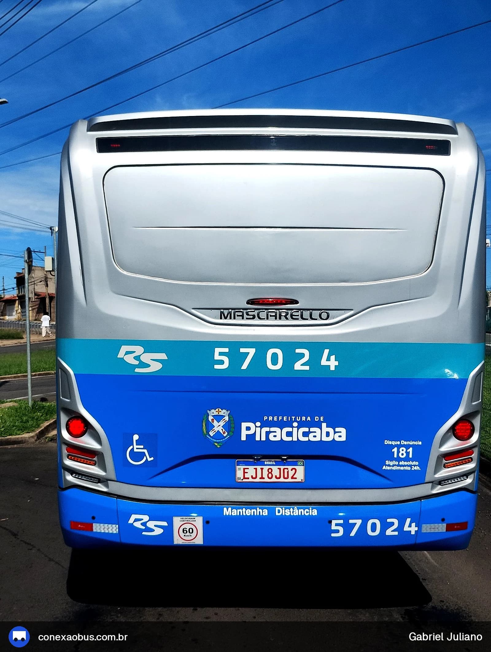 Ônibus Mascarello GRAN Via 2023, da Rápido Sumaré | Pira Mobilidade, prefixo 57024, em Piracicaba-SP