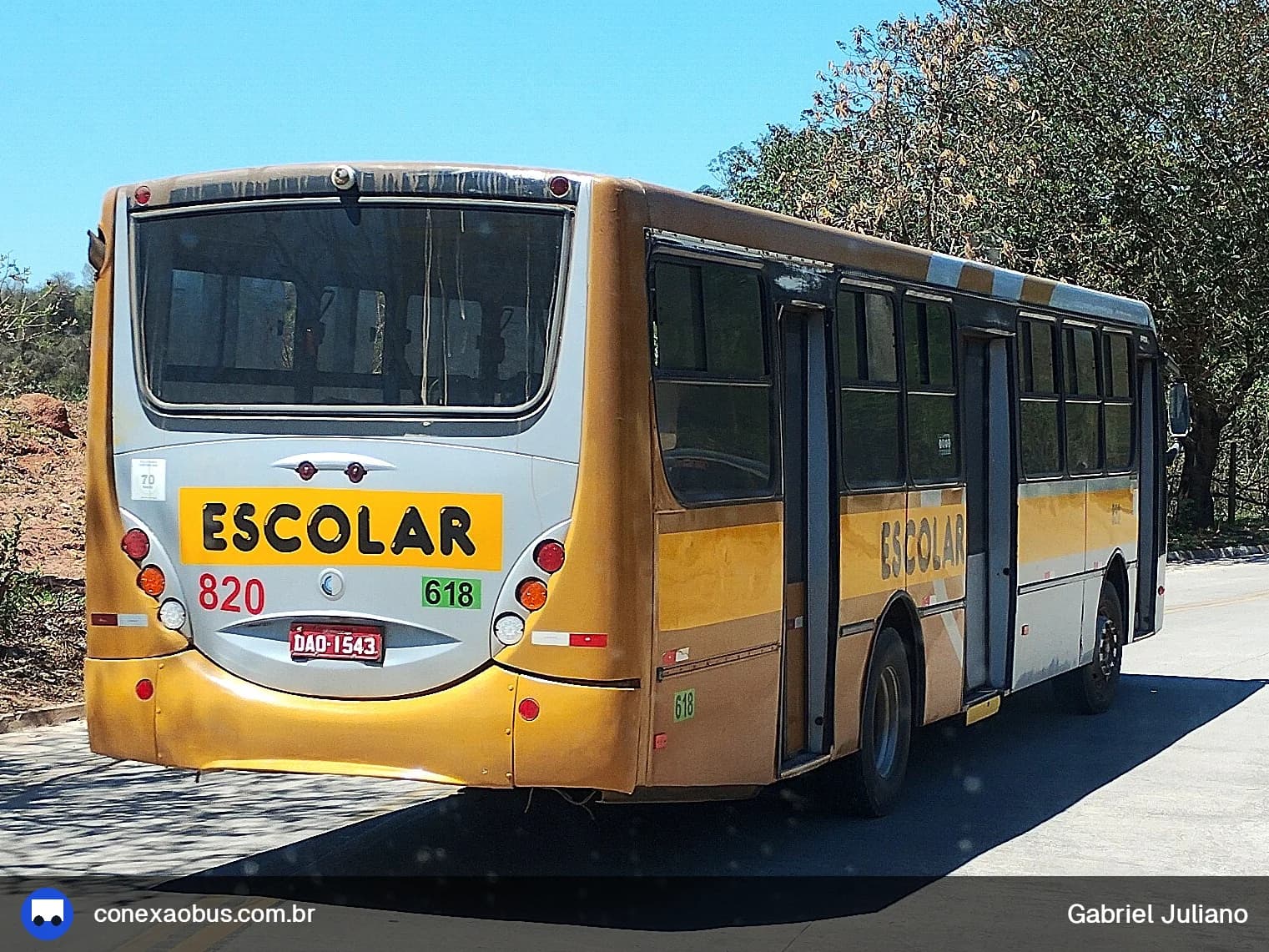 Ônibus CAIO Apache Vip, da Viação Stênico Ltda, prefixo 820, em Piracicaba-SP