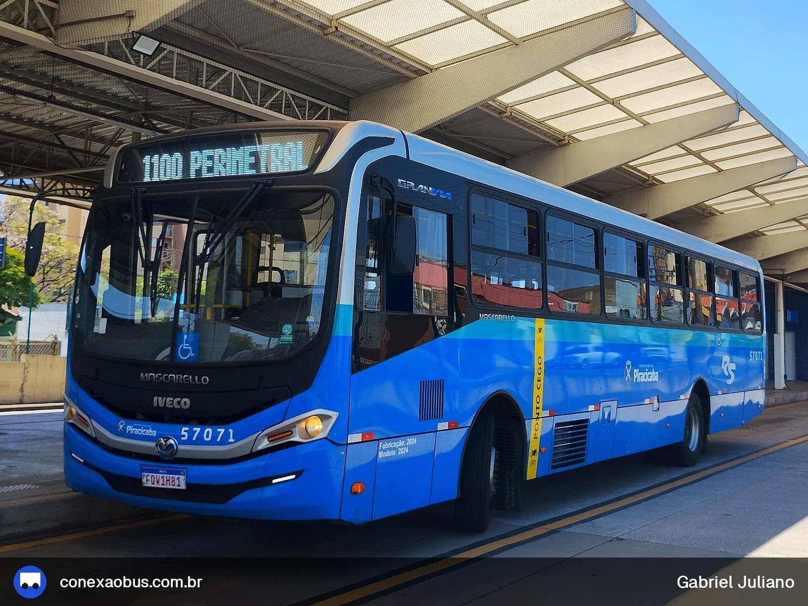 Ônibus Mascarello GRAN Via 2023, da Rápido Sumaré | Pira Mobilidade, prefixo 57071, em Piracicaba-SP