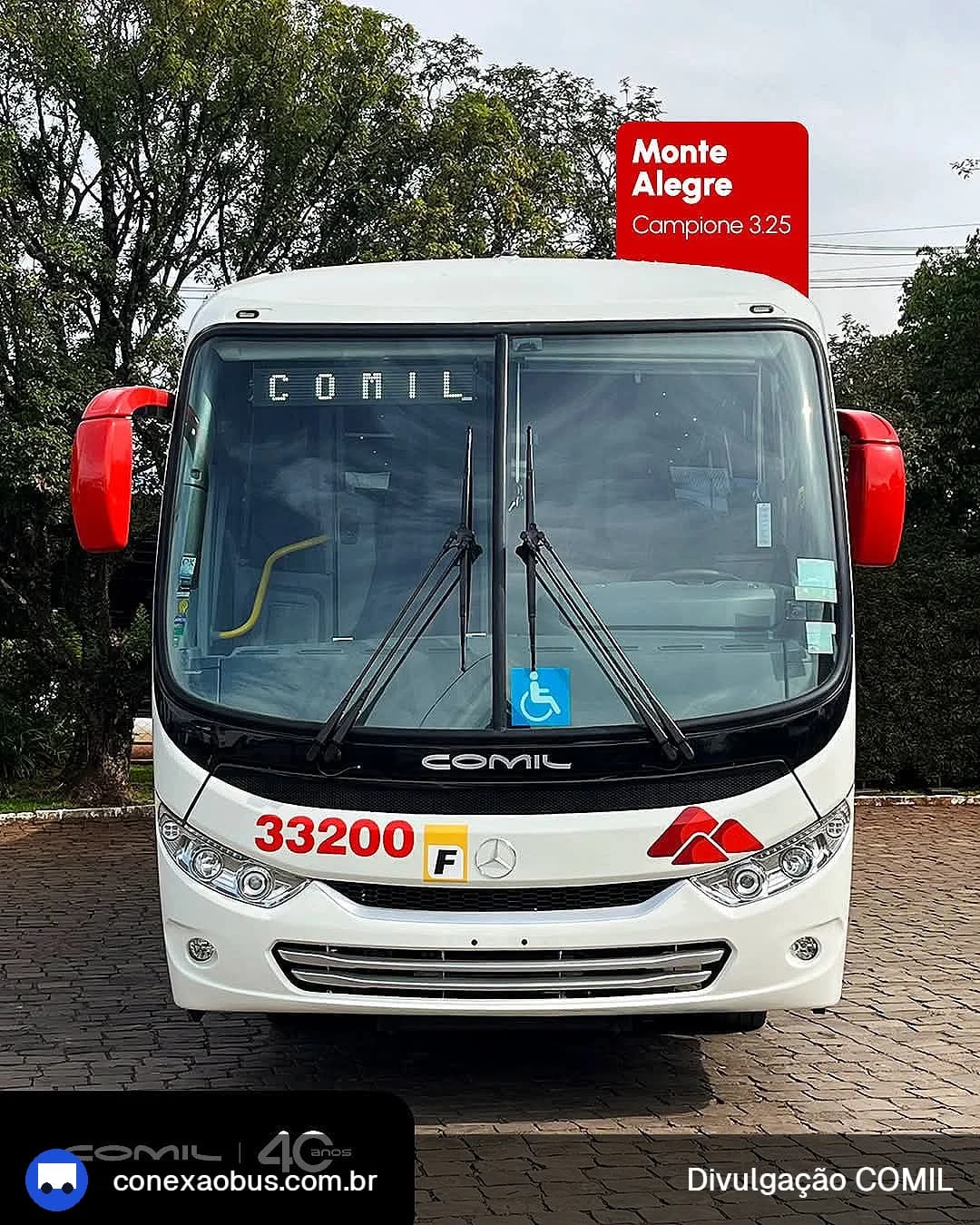 Ônibus Comil Campione 3.25 2014, da Monte Alegre Turismo, prefixo 33200, em Erechim-RS