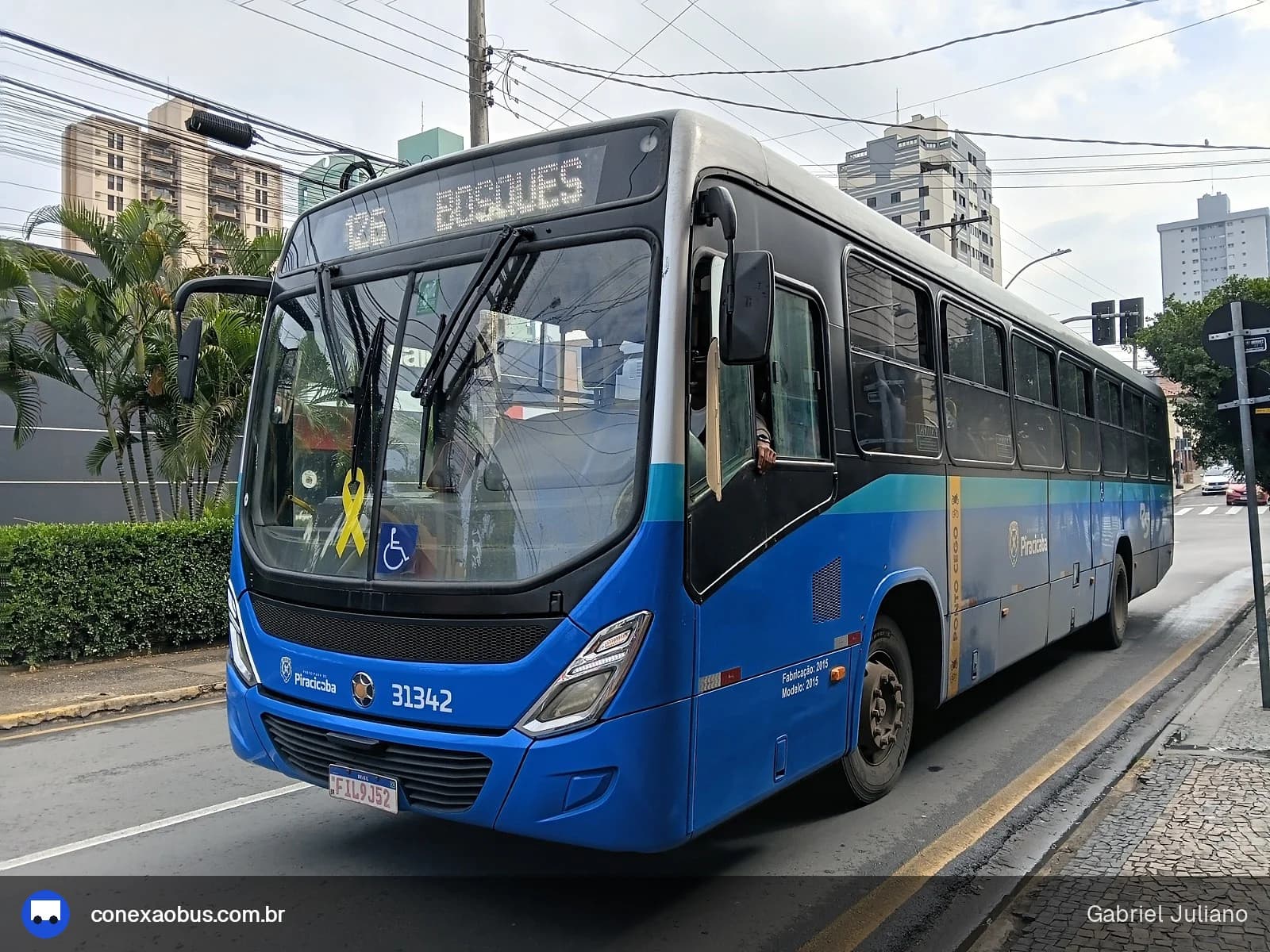 Ônibus Marcopolo Torino 2014, da Rápido Sumaré | Pira Mobilidade, prefixo 31342, em Piracicaba-SP