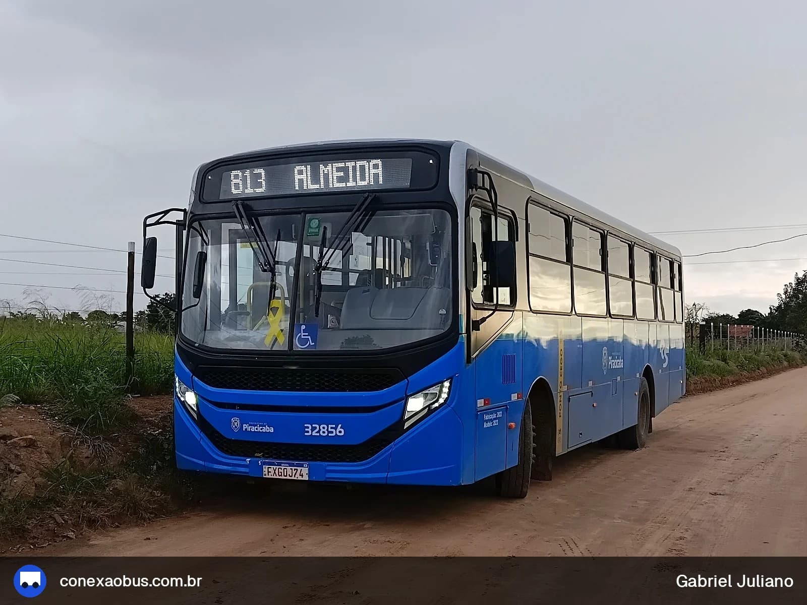 Ônibus CAIO Apache Vip V, da Rápido Sumaré | Pira Mobilidade, prefixo 32856, em Piracicaba-SP