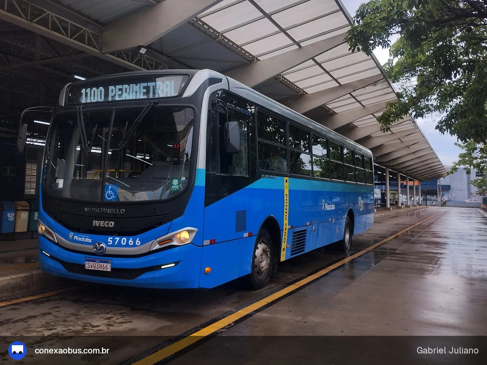 Ônibus Mascarello GRAN Via 2023, da Rápido Sumaré | Pira Mobilidade, prefixo 57066, em Piracicaba-SP