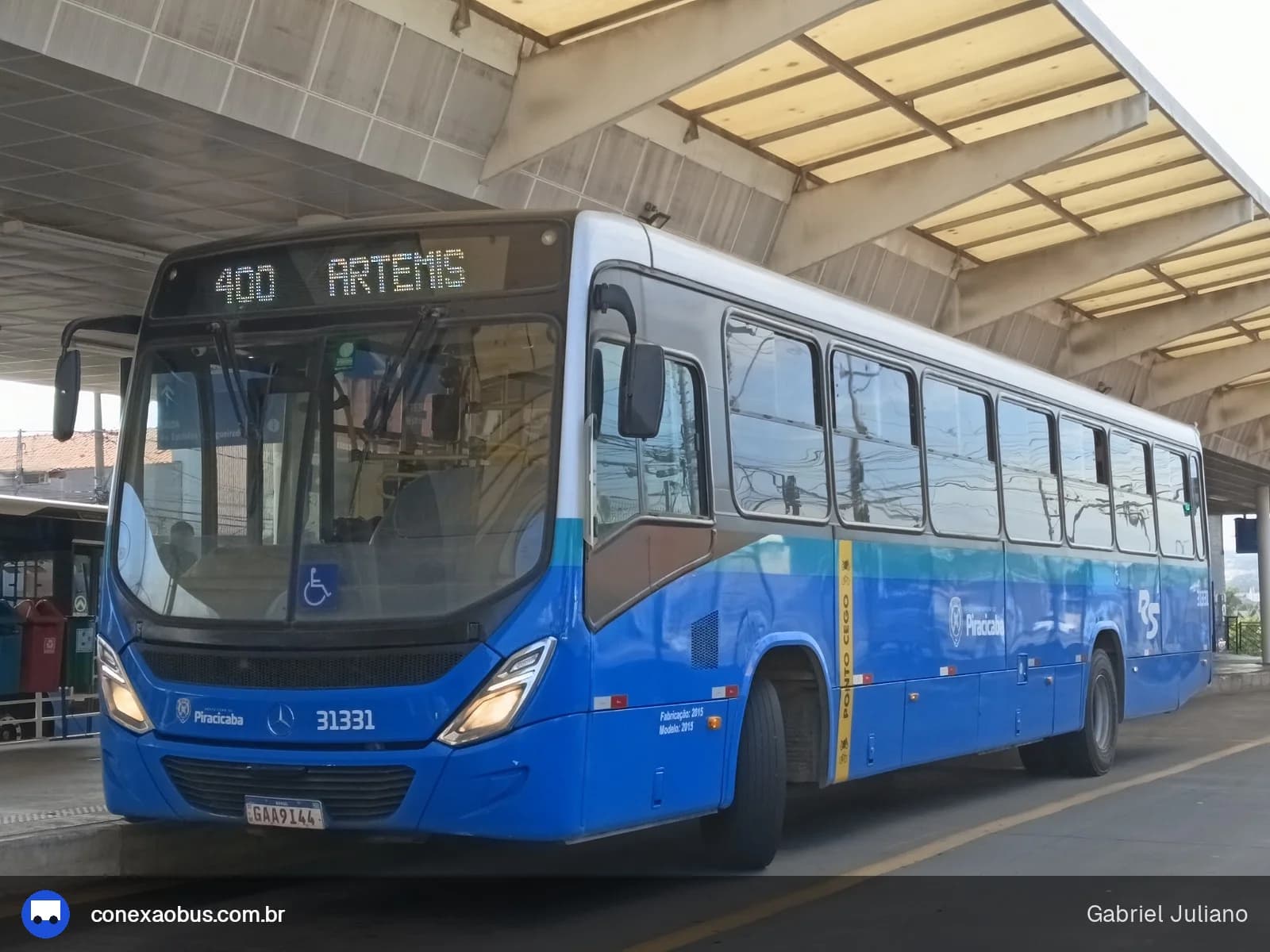 Ônibus Marcopolo Torino 2014, da Rápido Sumaré | Pira Mobilidade, prefixo 31331, em Piracicaba-SP
