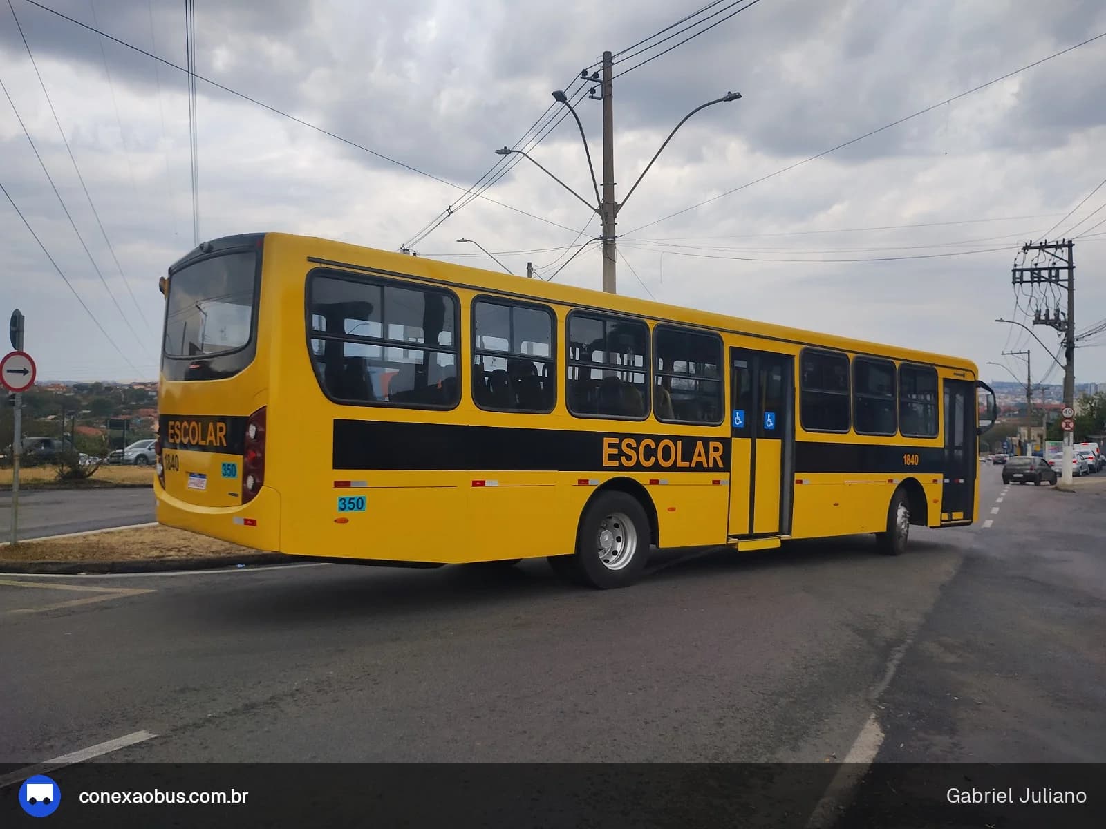 Ônibus CAIO Apache Vip III, da Viação Salire, prefixo 1840, em Piracicaba-SP