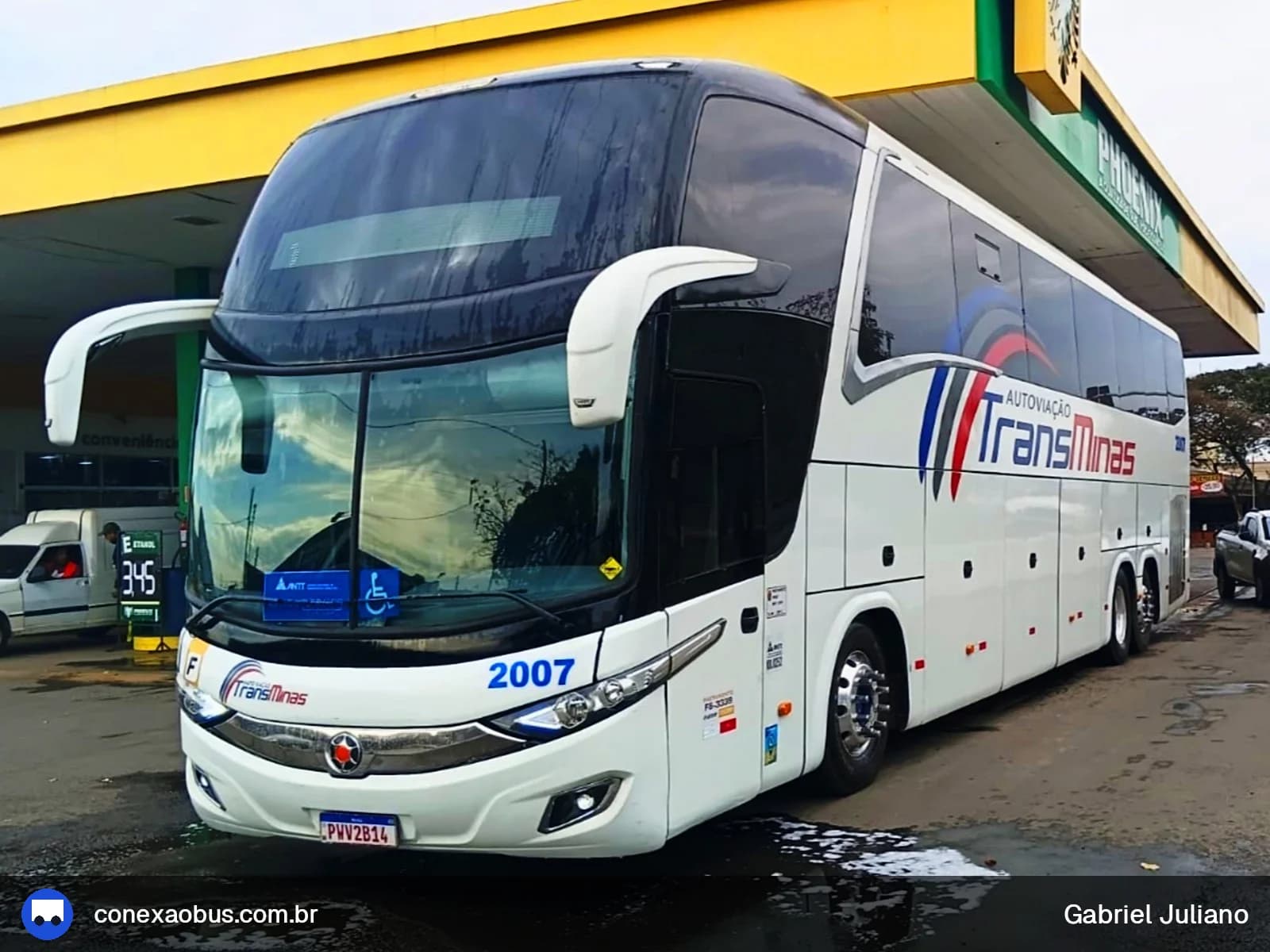 Ônibus Marcopolo Paradiso G7 1600 LD, da Auto Viação TransMinas, prefixo 2007, em Piracicaba-SP