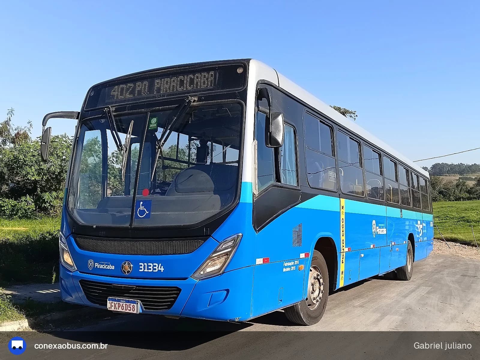 Ônibus Marcopolo Torino 2014, da Rápido Sumaré | Pira Mobilidade, prefixo 31334, em Piracicaba-SP