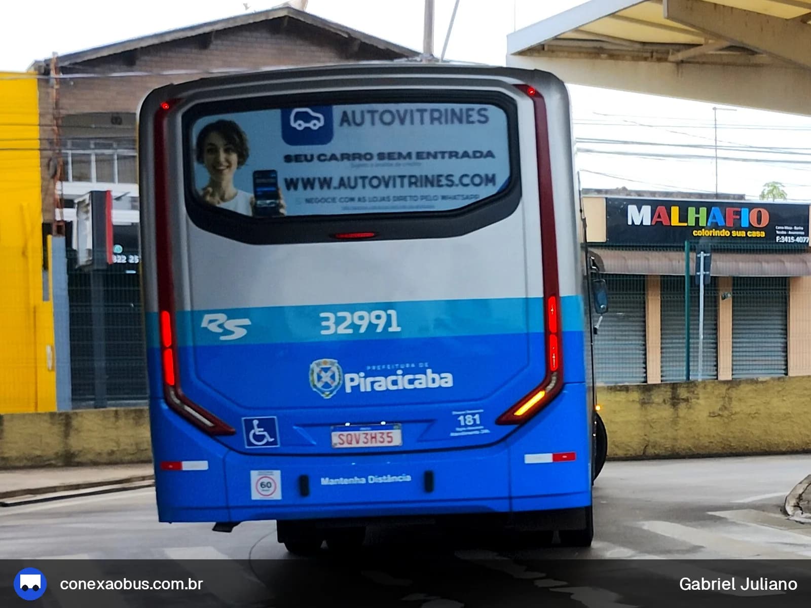 Ônibus CAIO Apache Vip V, da Rápido Sumaré | Pira Mobilidade, prefixo 32991, em Piracicaba-SP