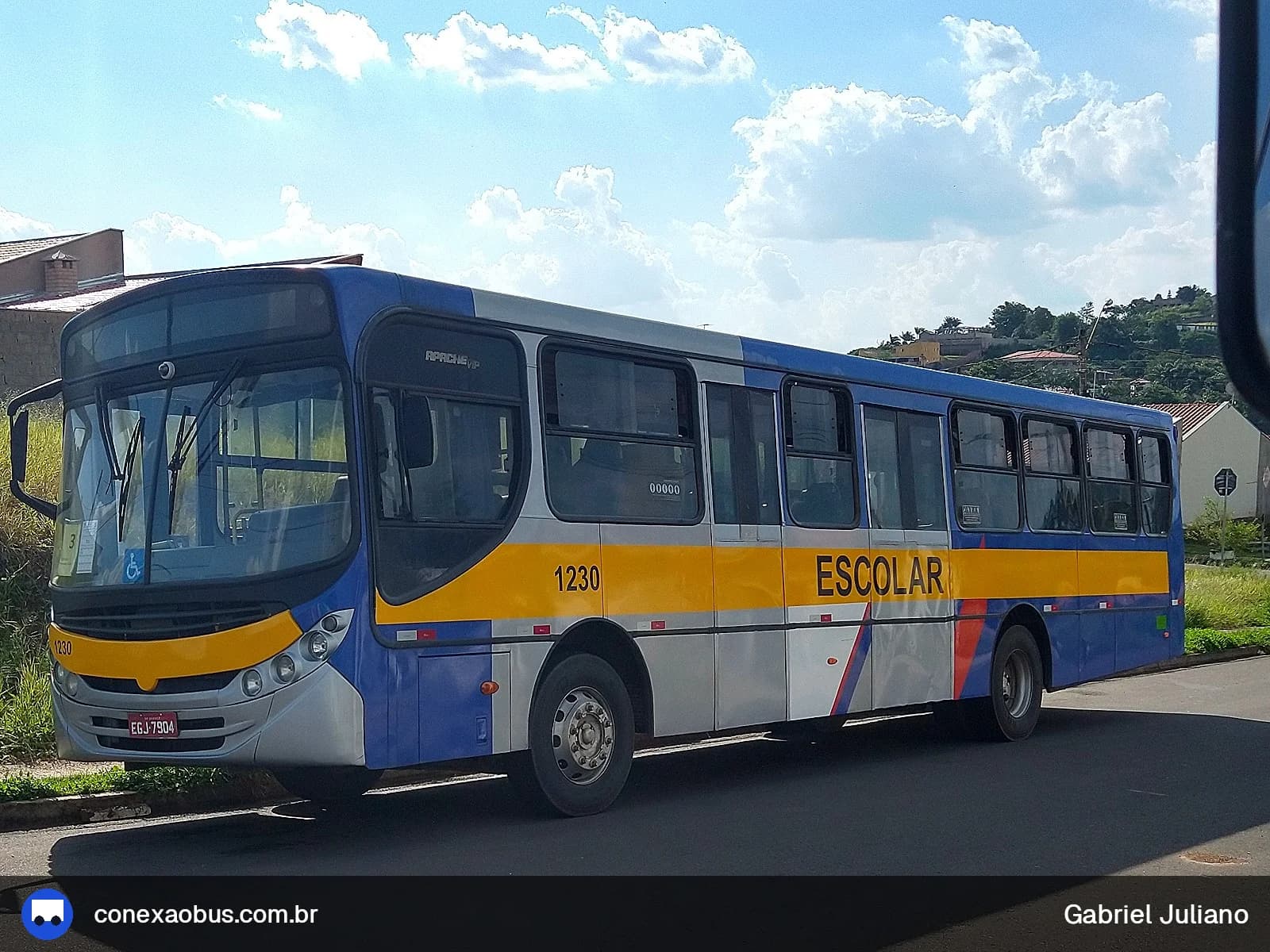 Ônibus CAIO Apache Vip II, da Viação Stênico Ltda, prefixo 1230, em Piracicaba-SP