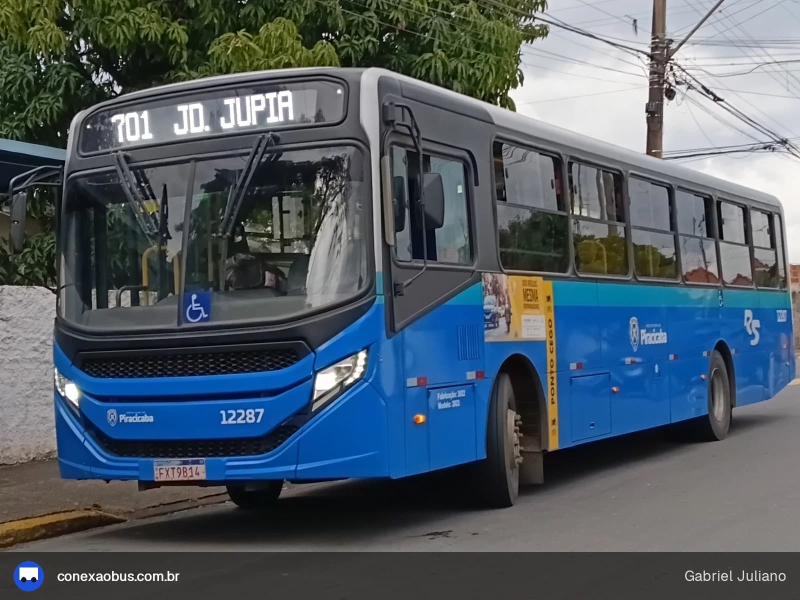 Ônibus CAIO Apache Vip V, da Rápido Sumaré | Pira Mobilidade, prefixo 12287, em Piracicaba-SP