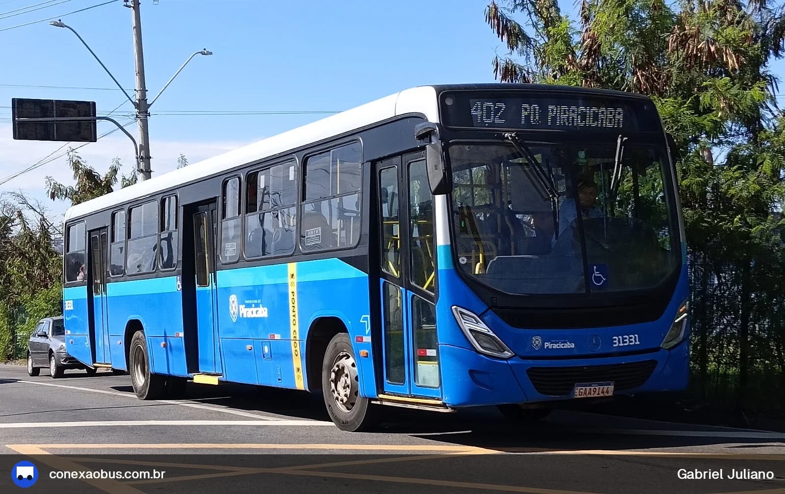 Ônibus Marcopolo Torino 2014, da Rápido Sumaré | Pira Mobilidade, prefixo 31331, em Piracicaba-SP