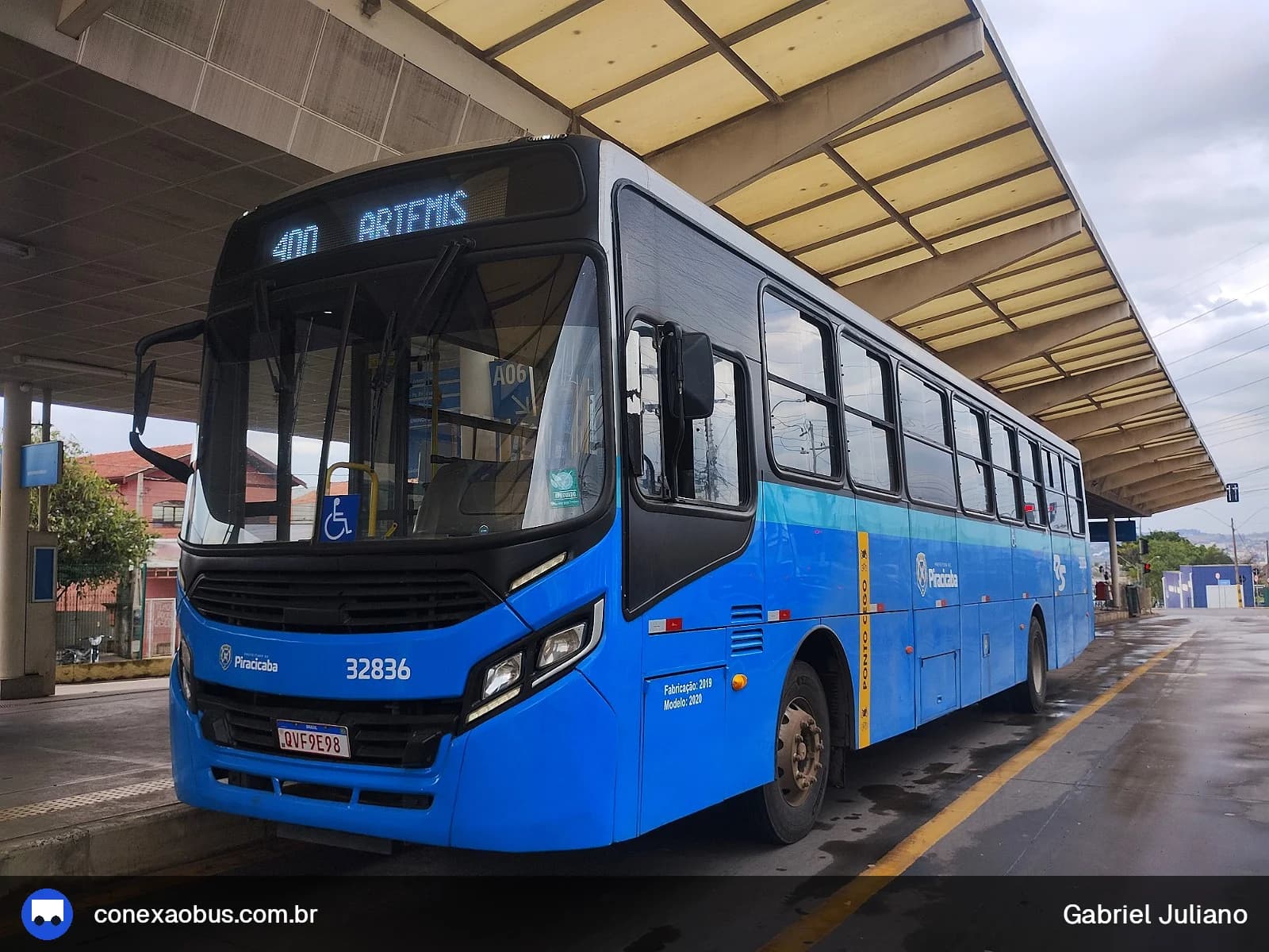 Ônibus CAIO Apache Vip IV, da Rápido Sumaré | Pira Mobilidade, prefixo 32836, em Piracicaba-SP