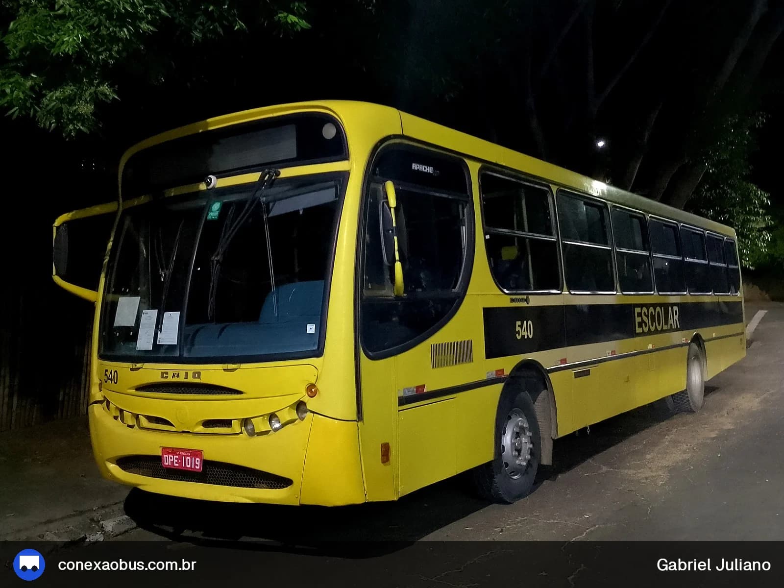 Ônibus CAIO Apache Vip, da Viação Stênico Ltda, prefixo 540, em Piracicaba-SP