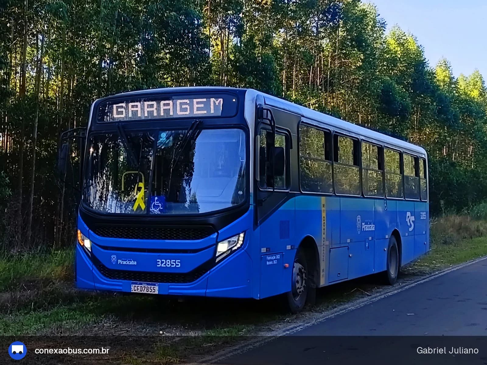 Ônibus CAIO Apache Vip V, da Rápido Sumaré | Pira Mobilidade, prefixo 32855, em Piracicaba-SP