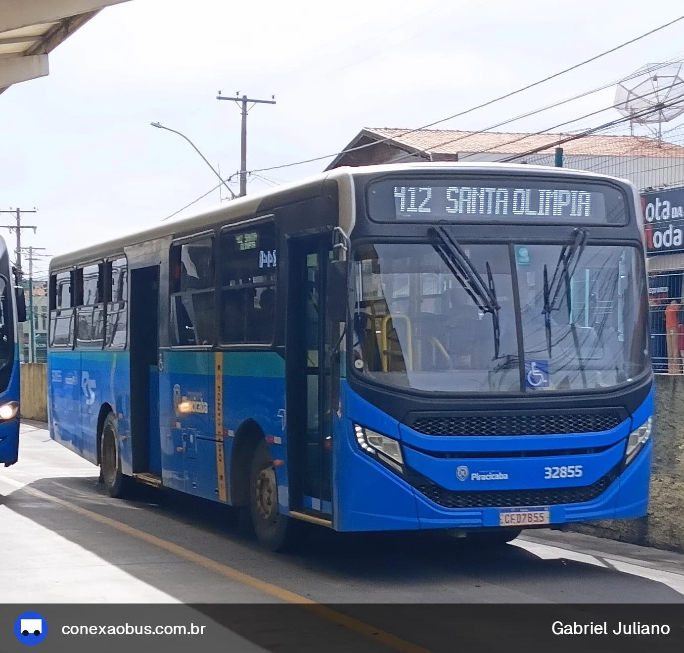 Ônibus CAIO Apache Vip V, da Rápido Sumaré | Pira Mobilidade, prefixo 32855, em Piracicaba-SP
