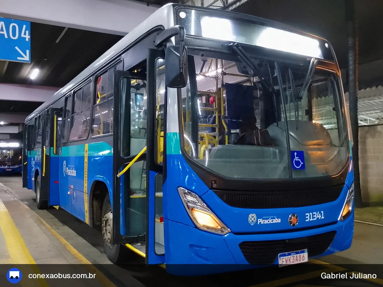 Ônibus Marcopolo Torino 2014, da Rápido Sumaré | Pira Mobilidade, prefixo 31341, em Piracicaba-SP