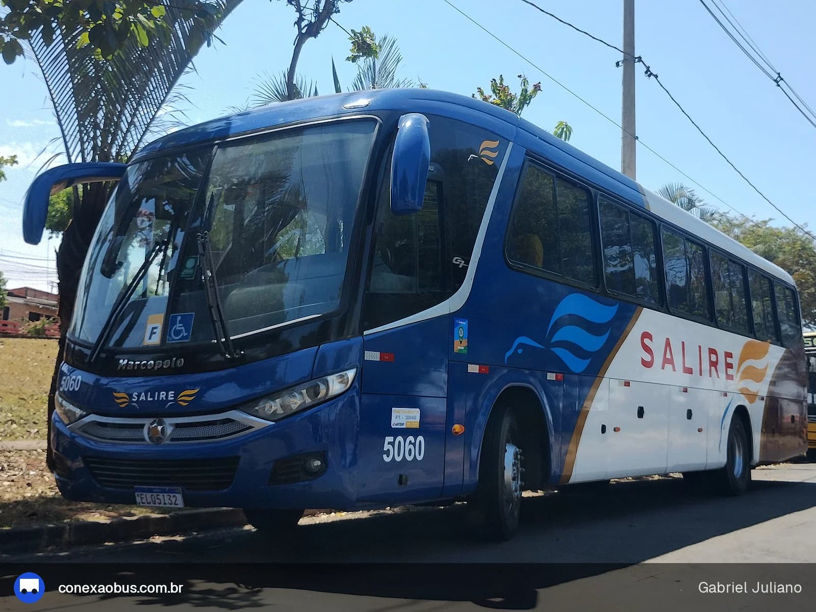Ônibus Marcopolo Viaggio G7 900, da Viação Salire, prefixo 5060, em Piracicaba-SP