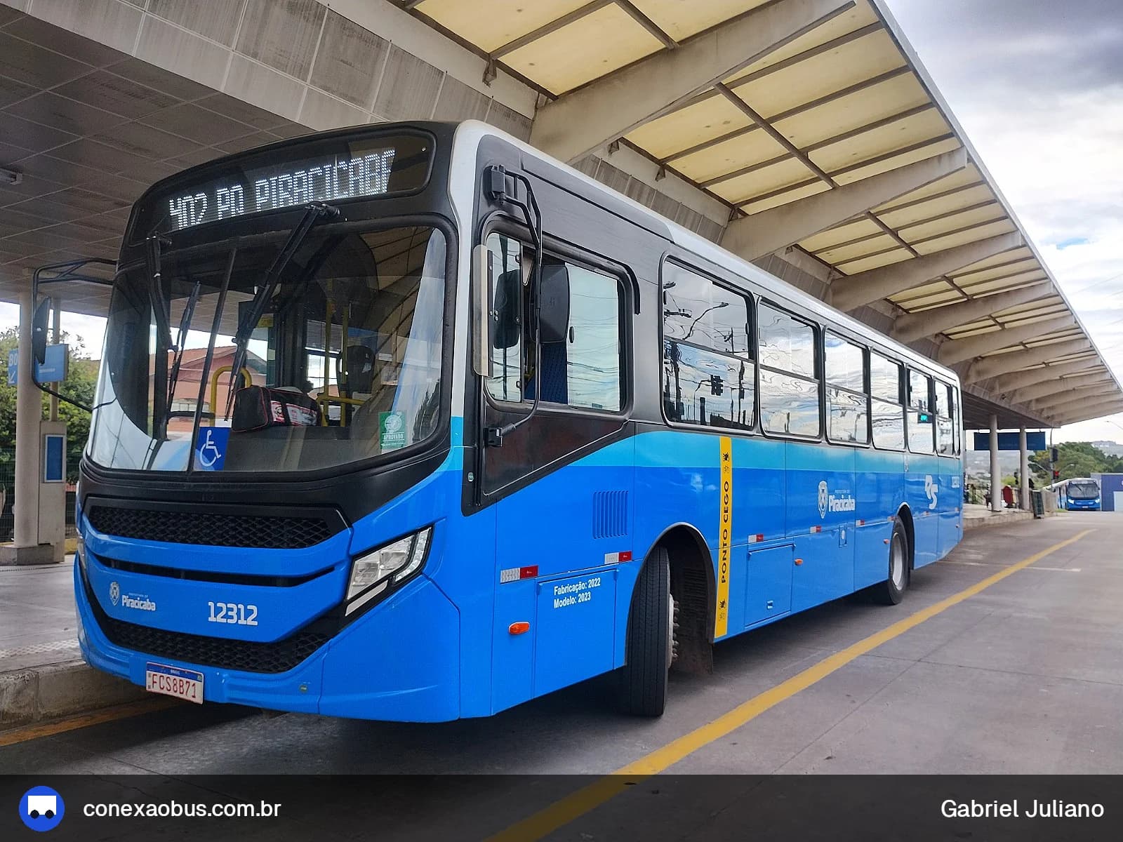 Ônibus CAIO Apache Vip V, da Rápido Sumaré | Pira Mobilidade, prefixo 12312, em Piracicaba-SP