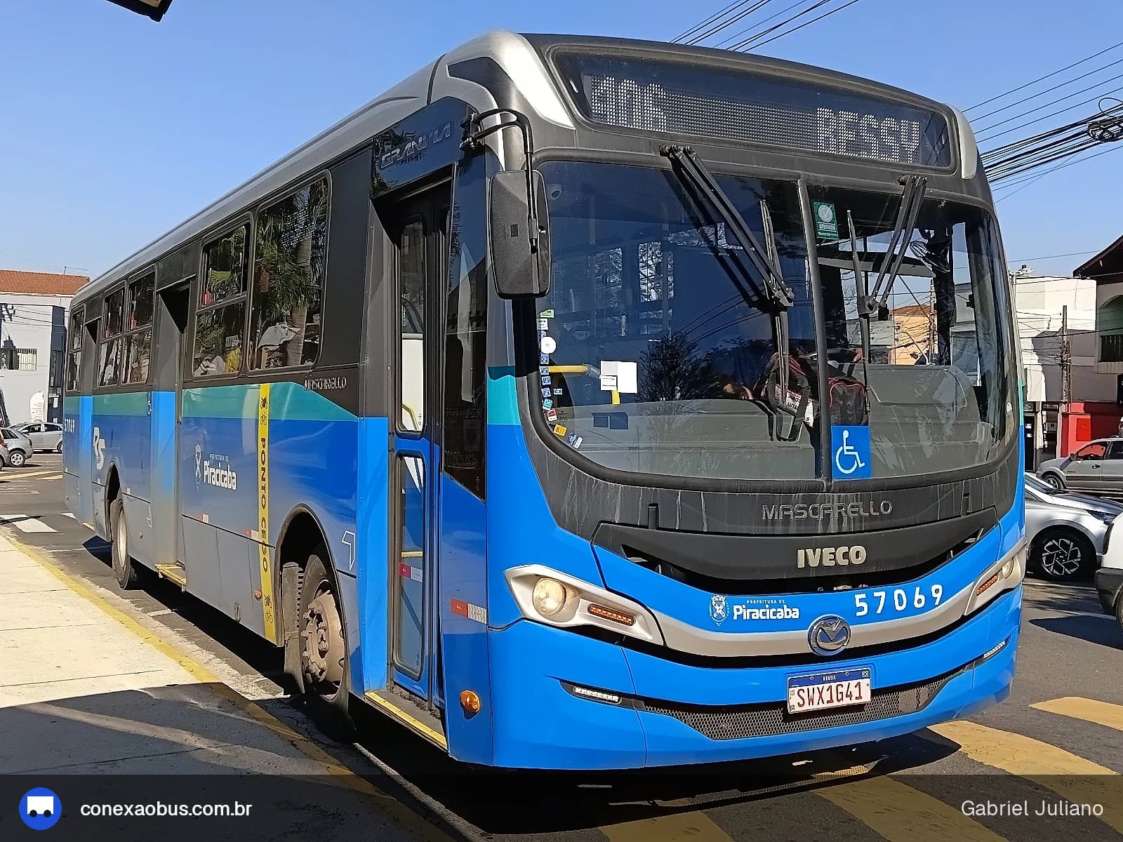 Ônibus Mascarello GRAN Via 2023, da Rápido Sumaré | Pira Mobilidade, prefixo 57069, em Piracicaba-SP