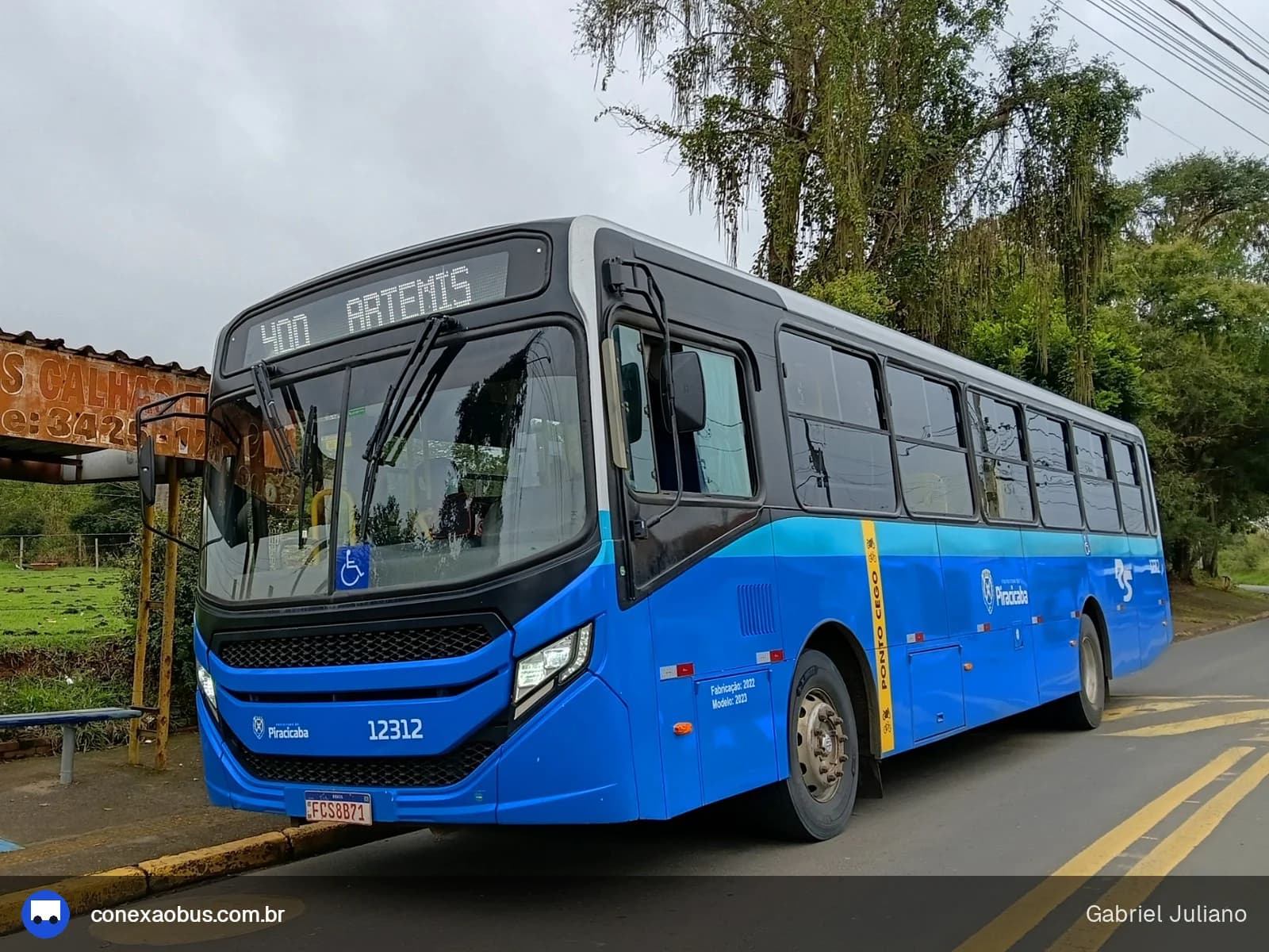 Ônibus CAIO Apache Vip V, da Rápido Sumaré | Pira Mobilidade, prefixo 12312, em Piracicaba-SP