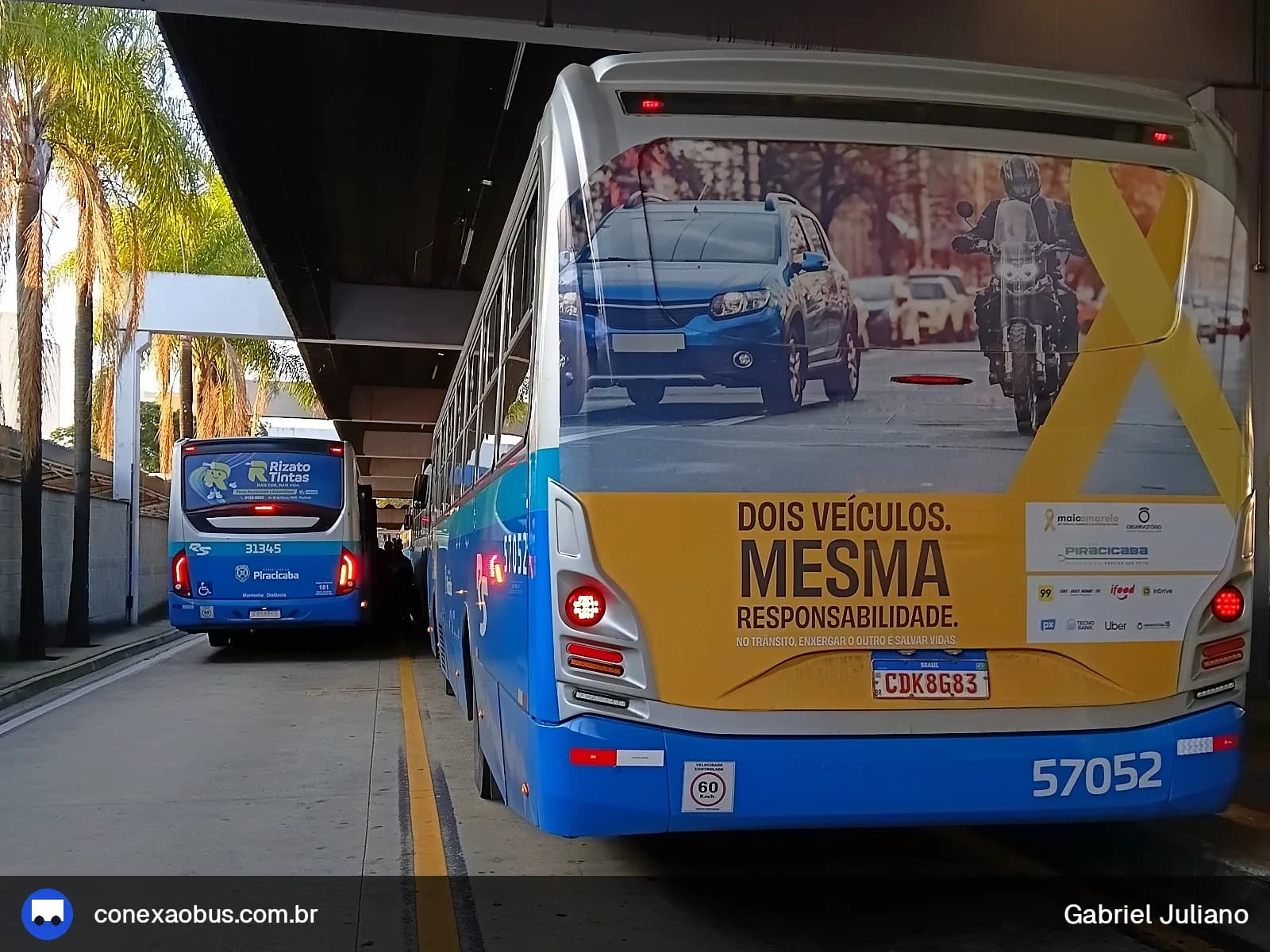 Ônibus Mascarello GRAN Via 2023, da Rápido Sumaré | Pira Mobilidade, prefixo 57052, em Piracicaba-SP