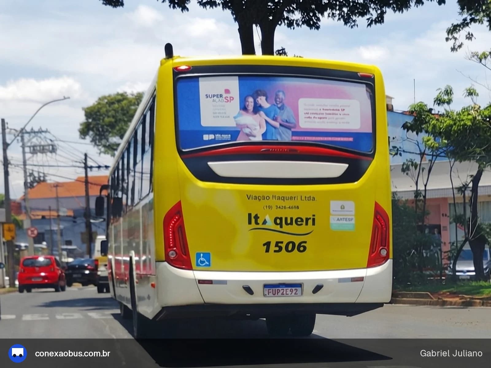 Ônibus Marcopolo Torino 2014, da Itaqueri, prefixo 1506, em Piracicaba-SP