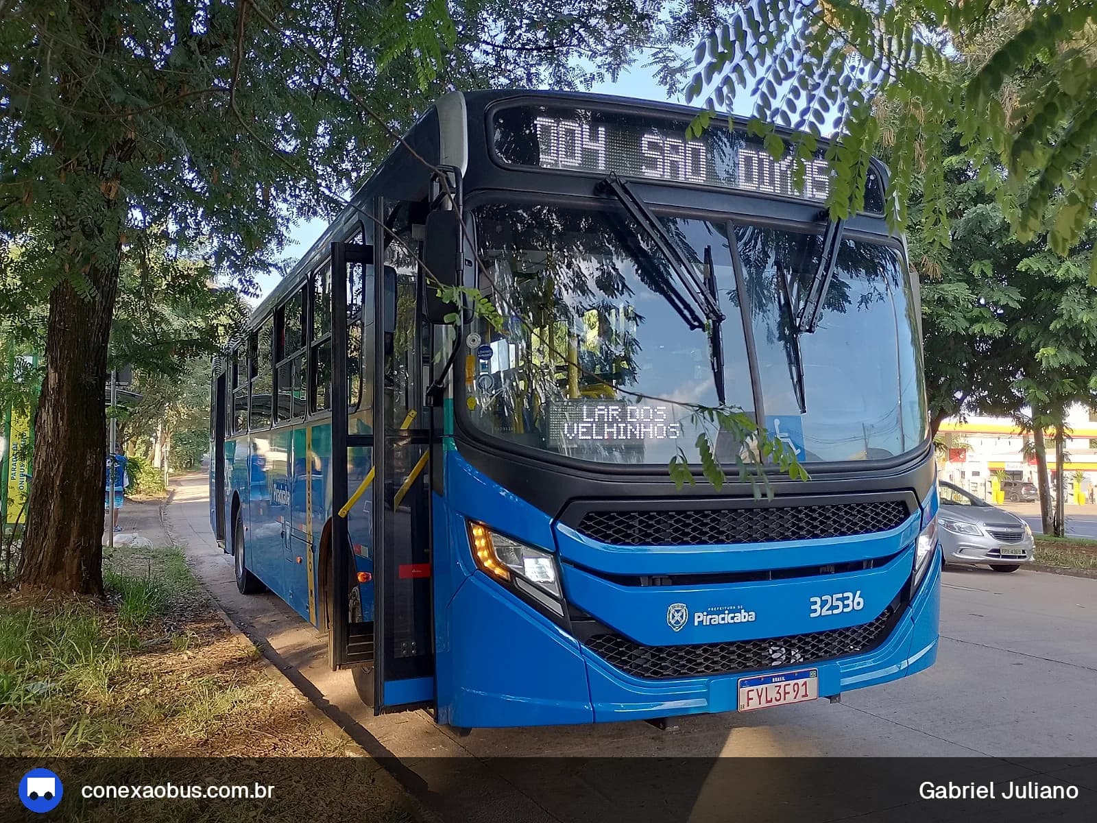 Ônibus CAIO Apache Vip V, da Rápido Sumaré | Pira Mobilidade, prefixo 32536, em Piracicaba-SP