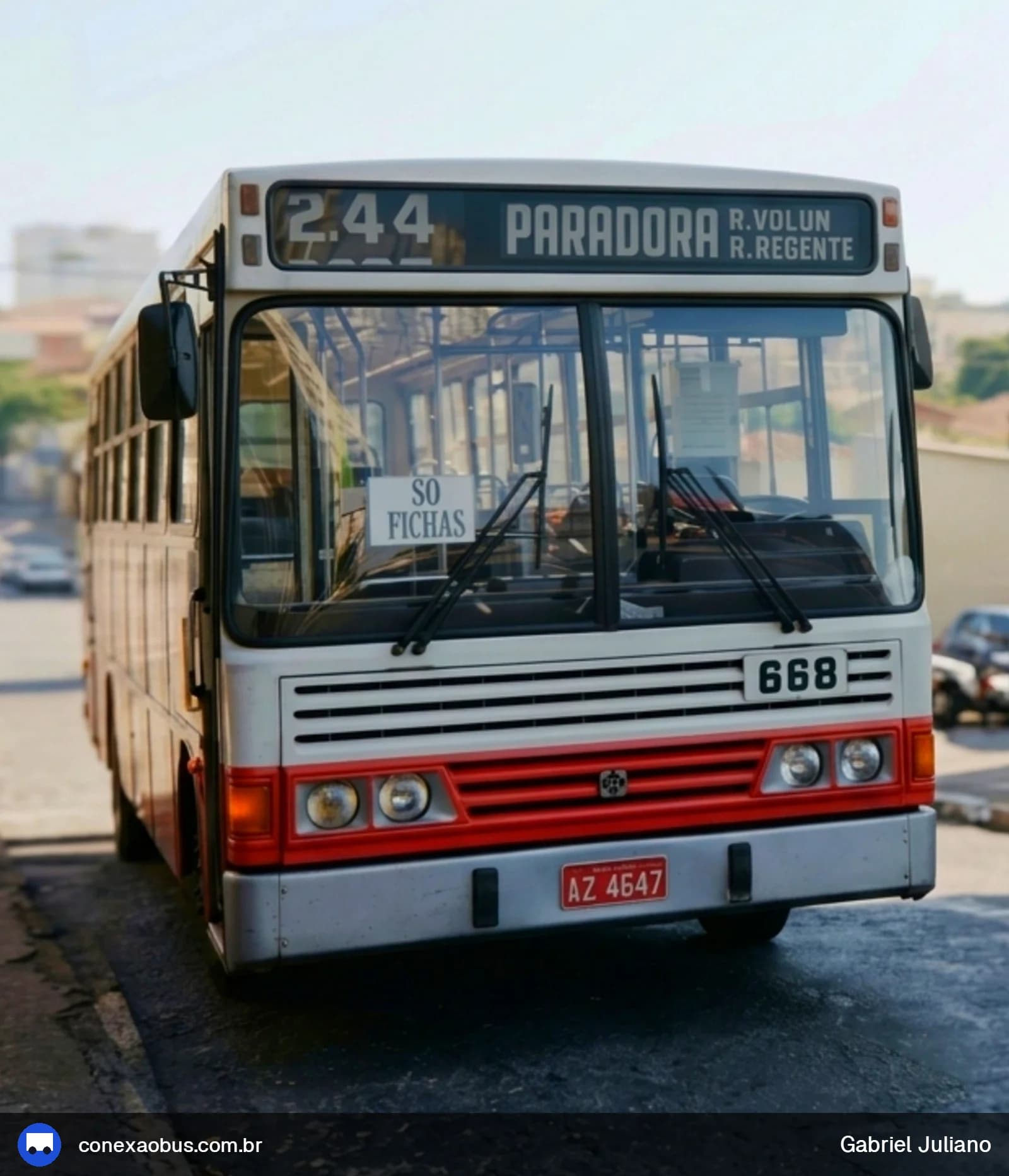 Ônibus Nielson Urbanus, da VIPA - Viação Panorâmica, prefixo 668, em Piracicaba-SP