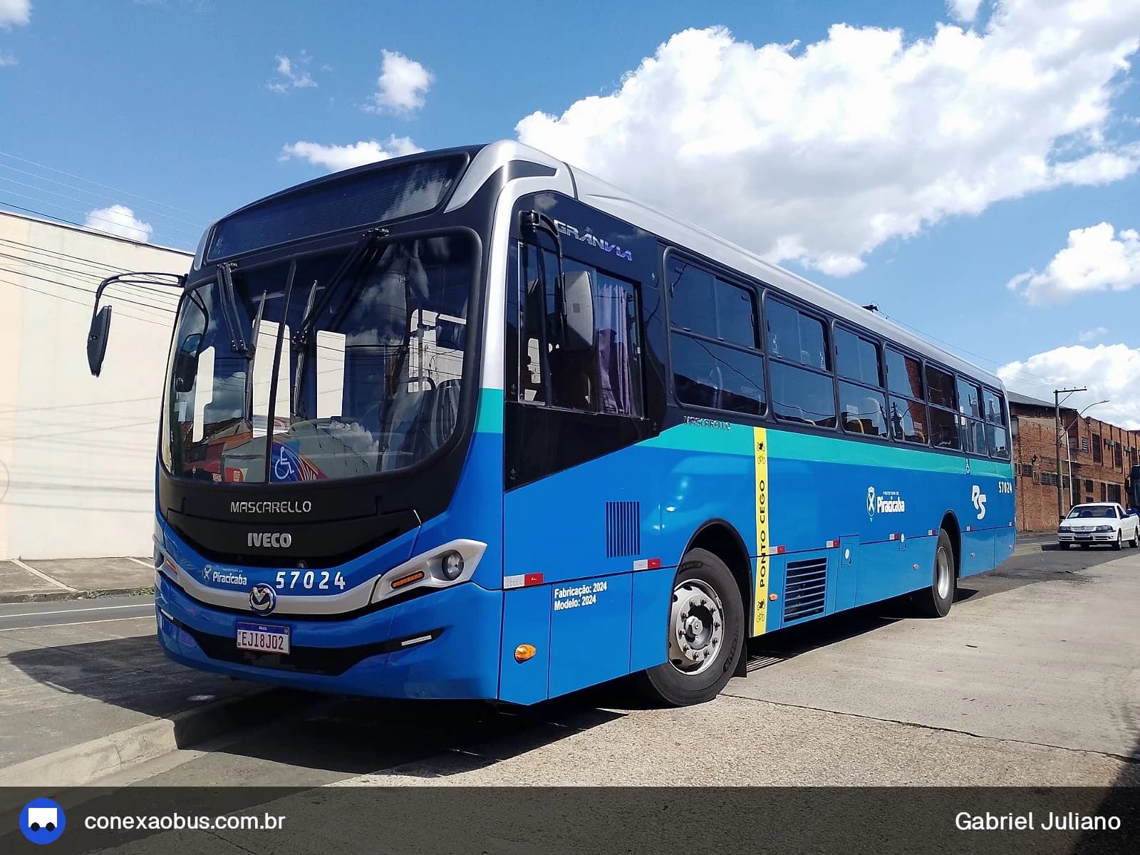 Ônibus Mascarello GRAN Via 2023, da Rápido Sumaré | Pira Mobilidade, prefixo 57024, em Piracicaba-SP