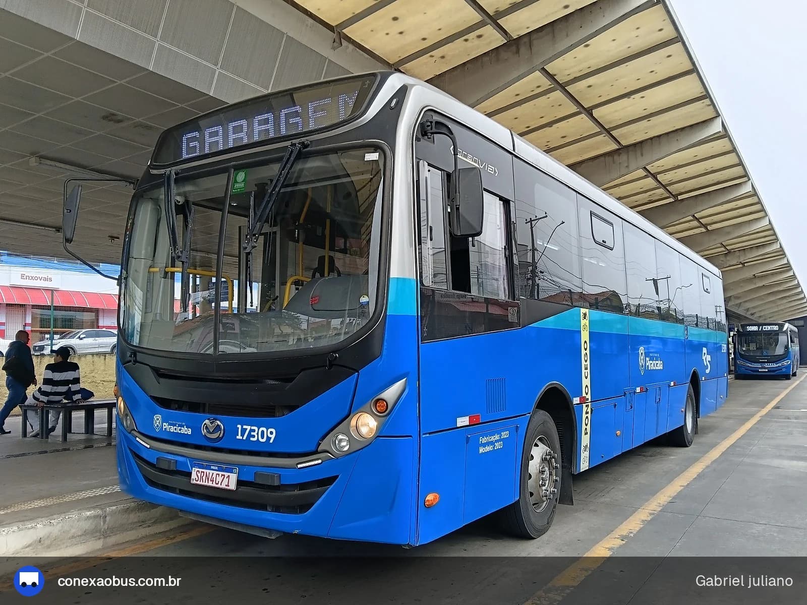 Ônibus Mascarello GRAN Via 2014, da Rápido Sumaré | Pira Mobilidade, prefixo 17309, em Piracicaba-SP