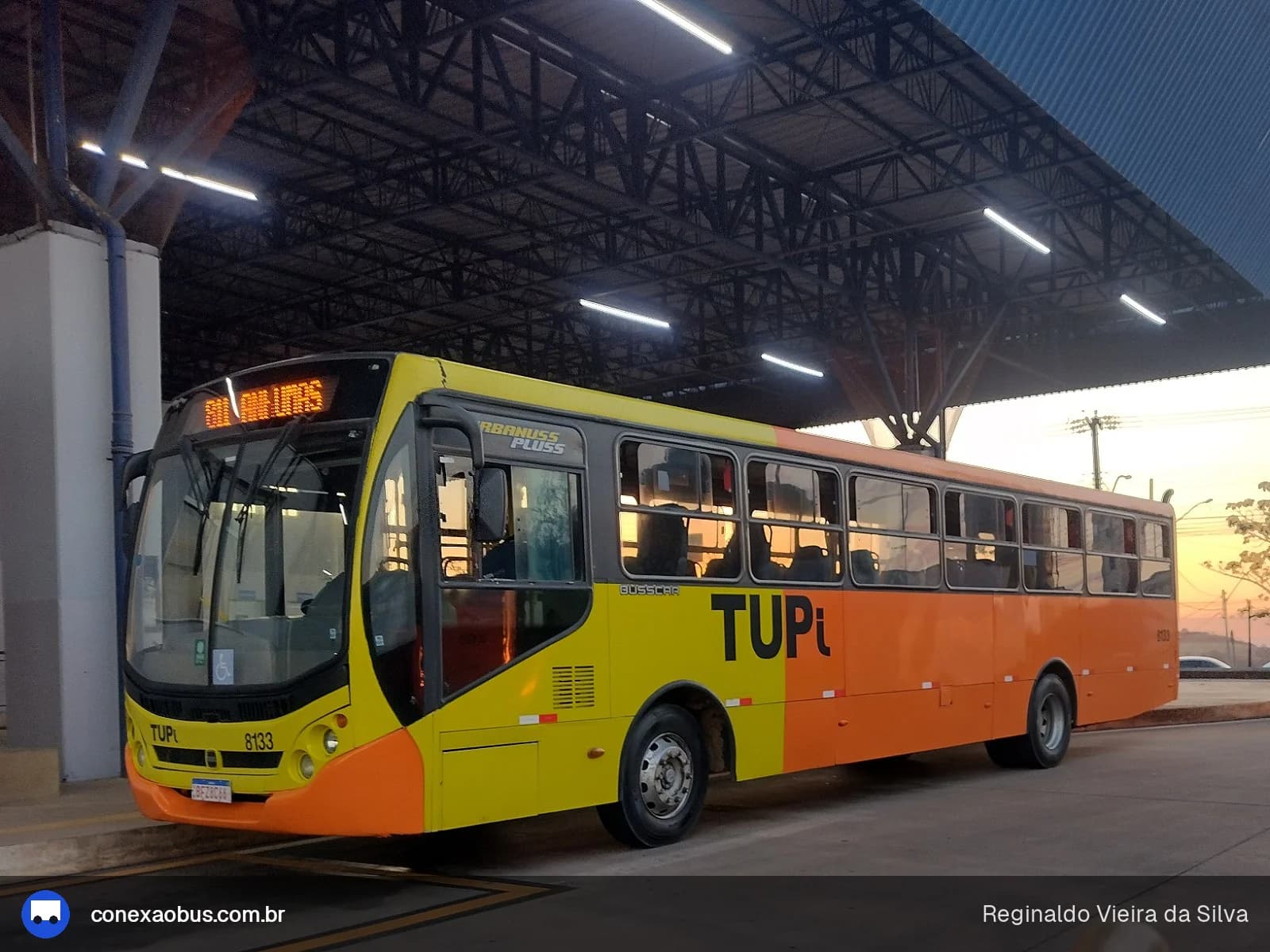 Ônibus Busscar Urbanuss Pluss 2009, da TUPi | Transporte Urbano Piracicaba, prefixo 8133, em Piracicaba-SP
