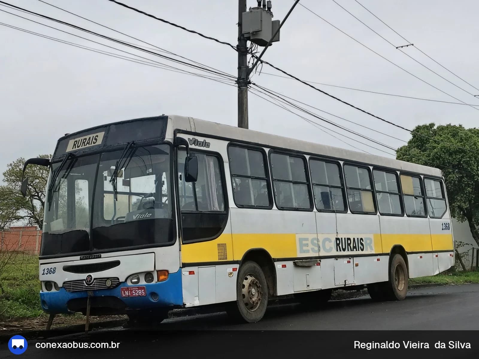 Ônibus Marcopolo Viale, da Rurais, prefixo 1368, em Charqueada-SP