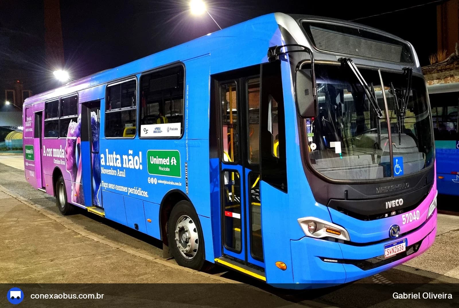 Ônibus Mascarello GRAN Via 2023, da Rápido Sumaré | Pira Mobilidade, prefixo 57040, em Piracicaba-SP
