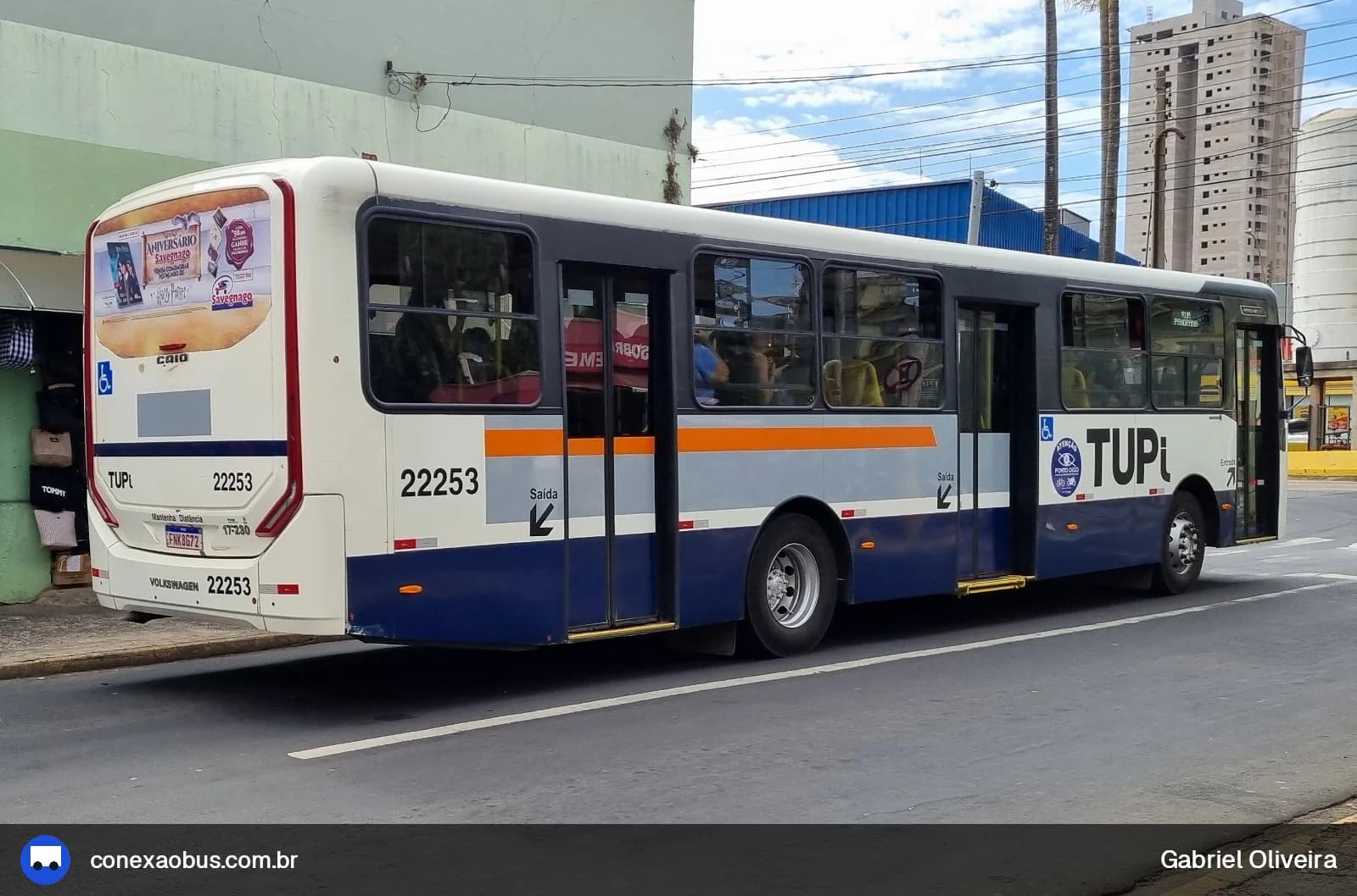 Ônibus CAIO Apache Vip V, da TUPi | Transporte Urbano Piracicaba, prefixo 22253, em Piracicaba-SP